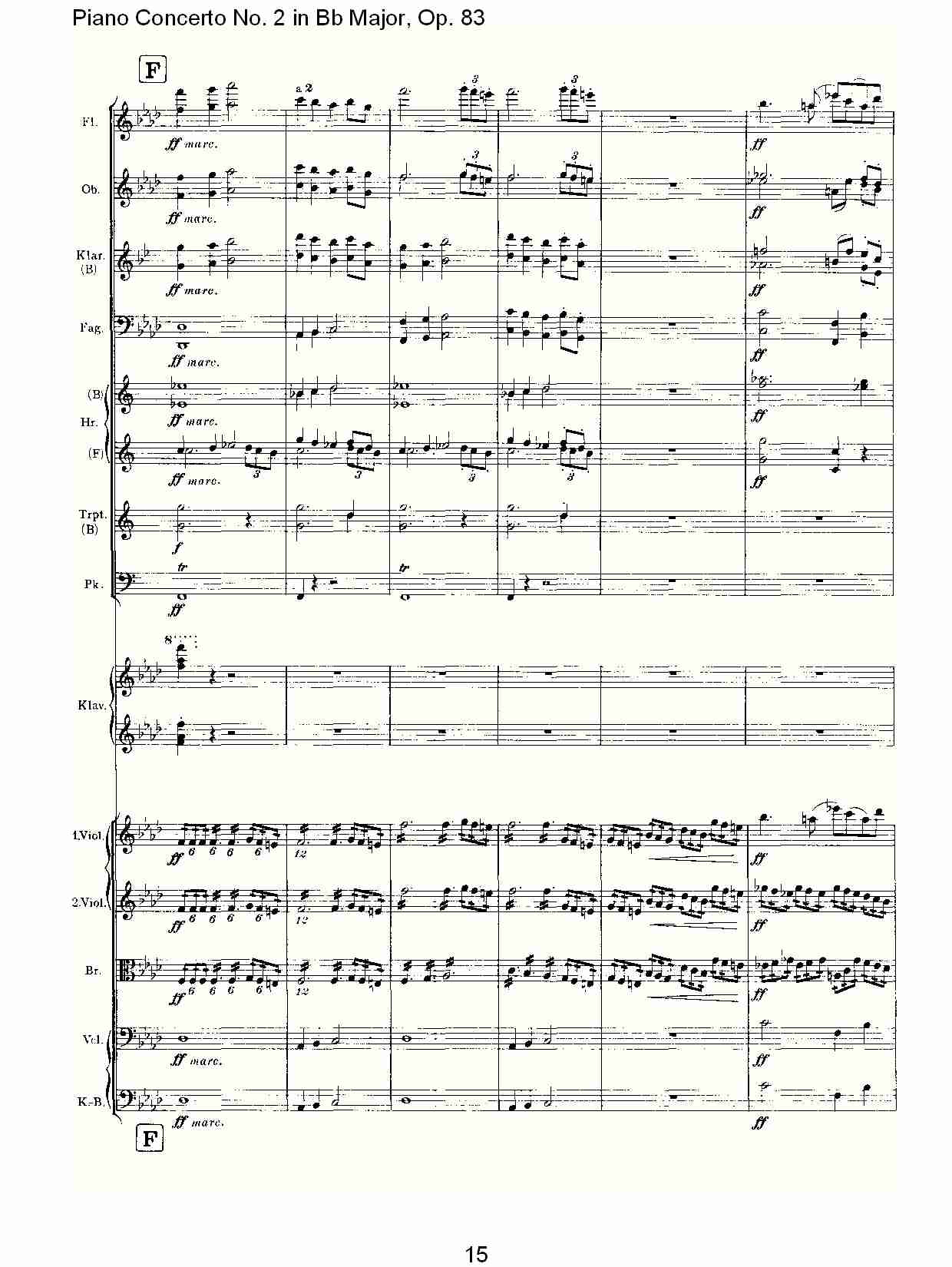 Bb大调钢琴第二协奏曲, Op.83第一乐章（三）总谱（图5）