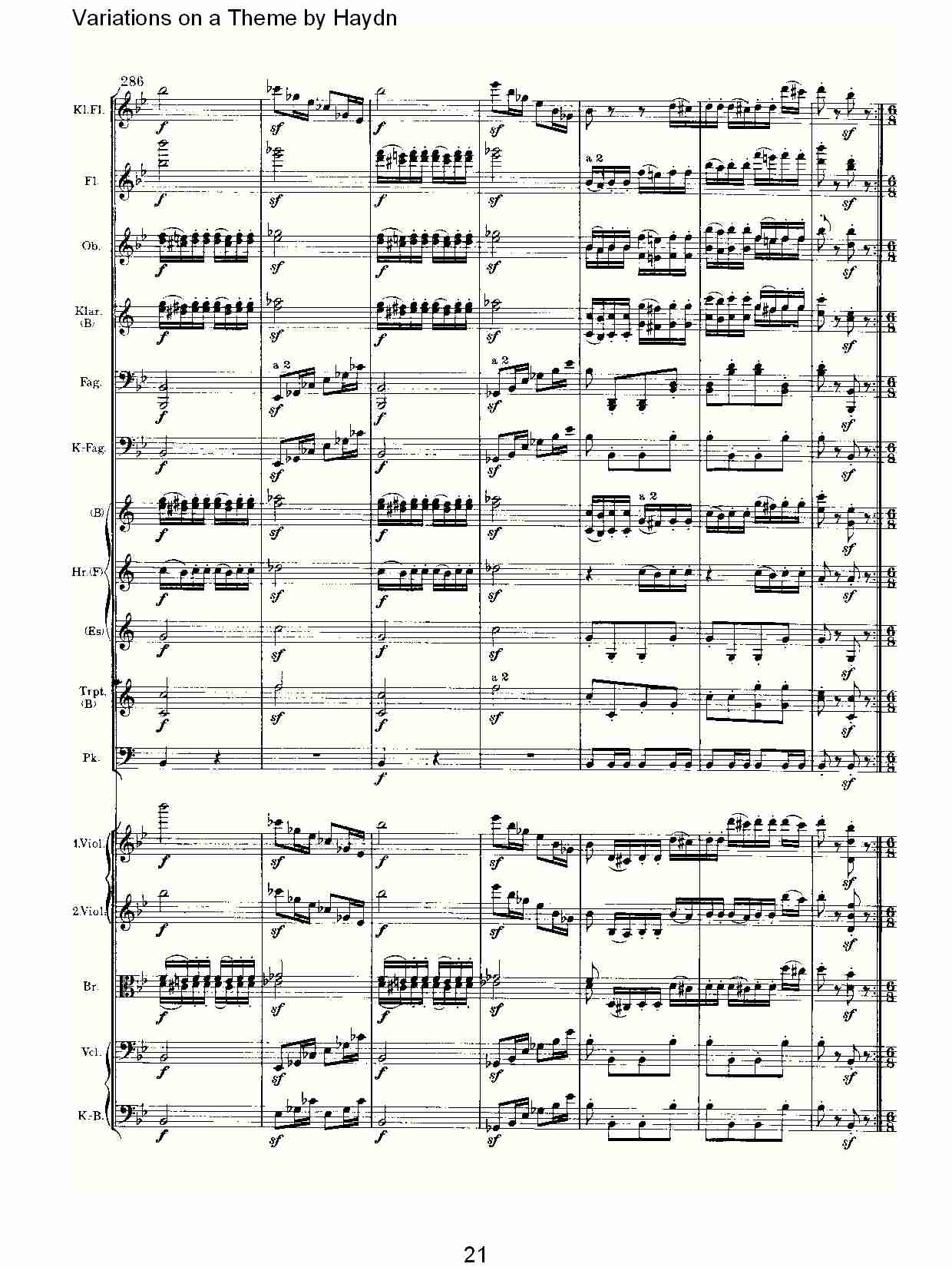 Variations on a Theme by Haydn   海顿主旋律变奏曲（五）总谱（图1）