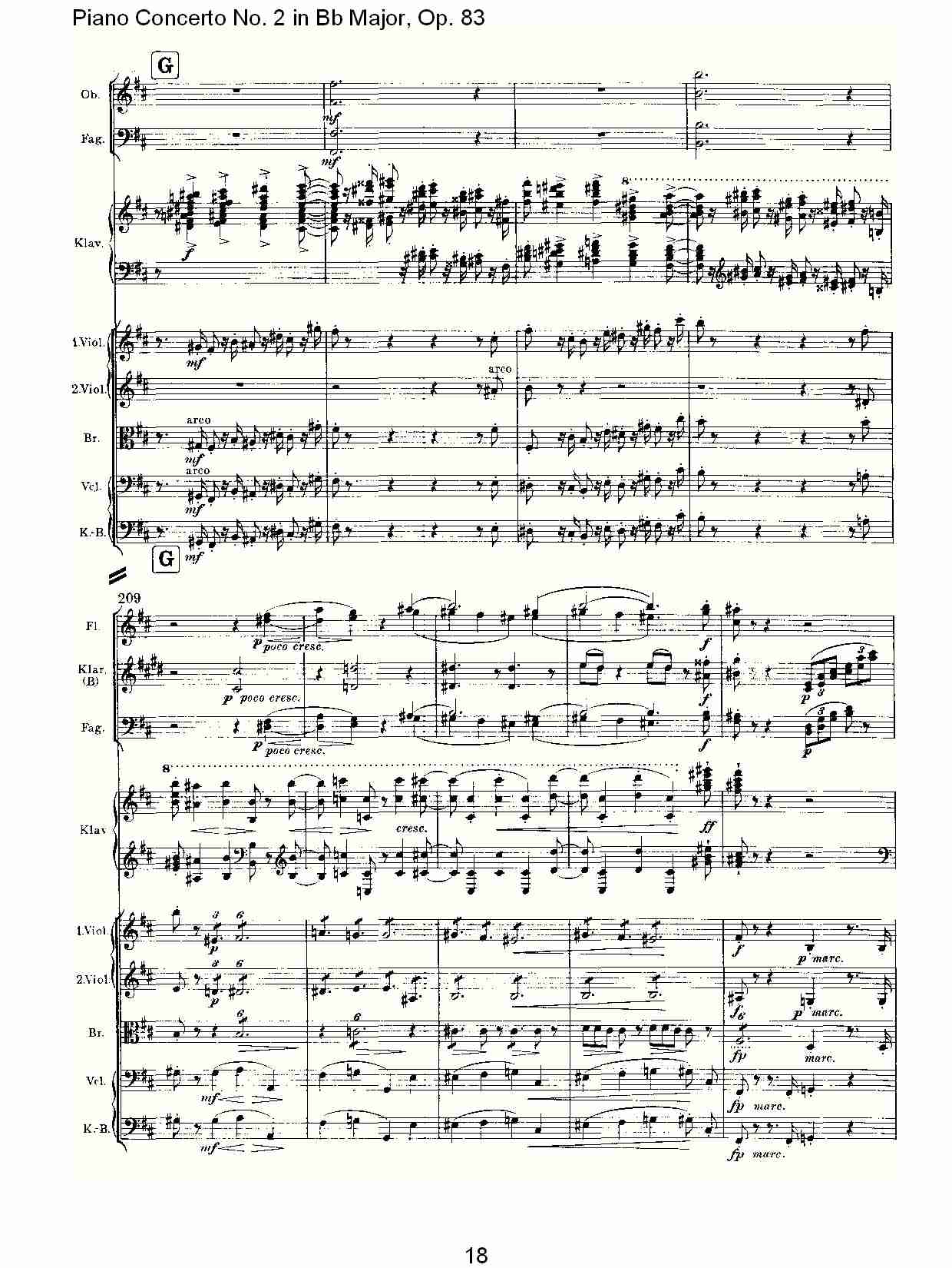 Bb大调钢琴第二协奏曲, Op.83第一乐章（四）总谱（图3）