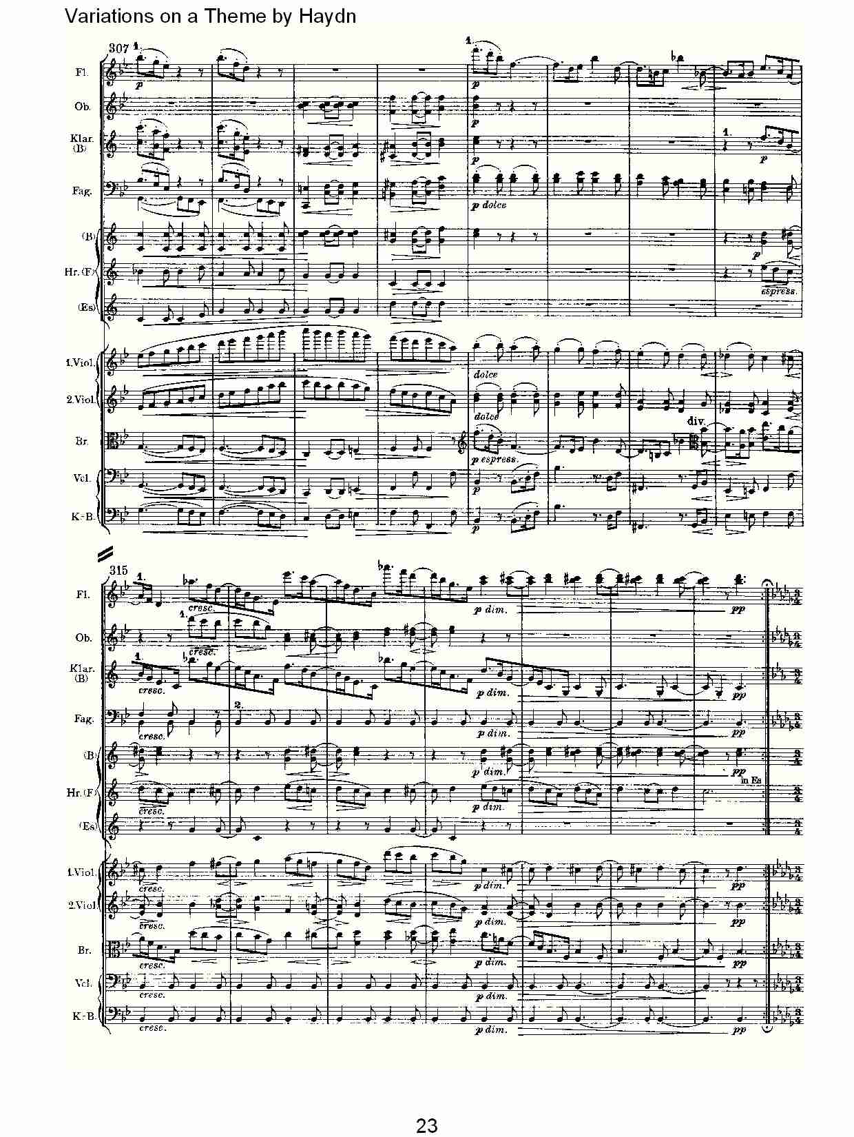 Variations on a Theme by Haydn   海顿主旋律变奏曲（五）总谱（图3）