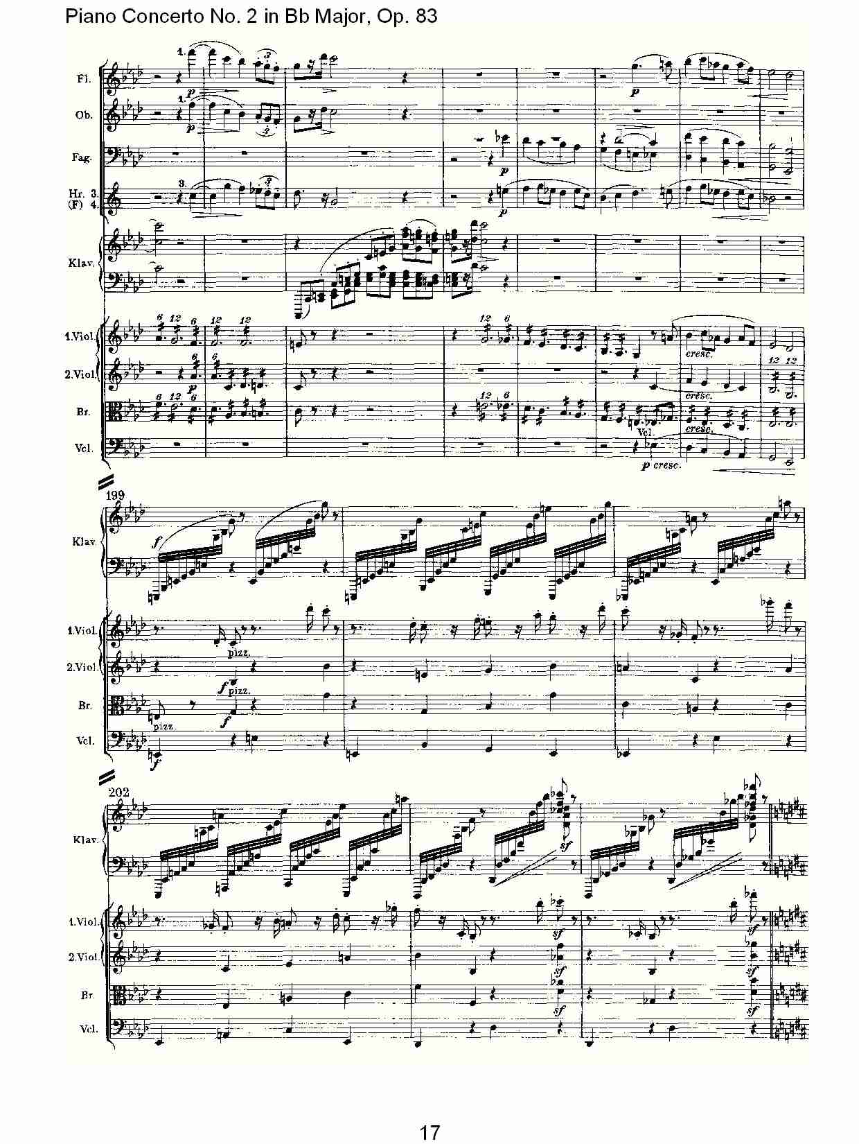 Bb大调钢琴第二协奏曲, Op.83第一乐章（四）总谱（图2）