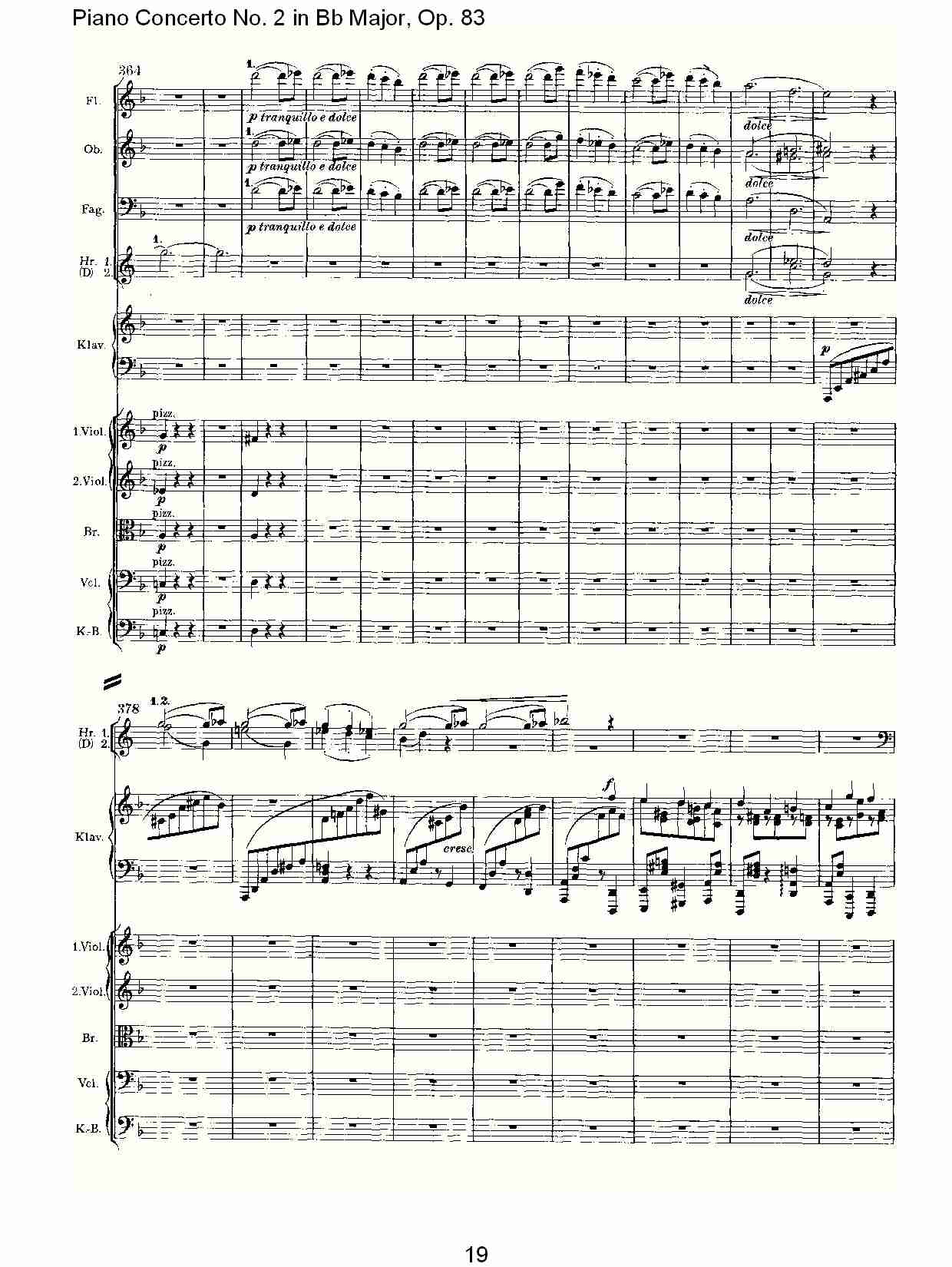 Bb大调钢琴第二协奏曲, Op.83第二乐章（四）总谱（图4）