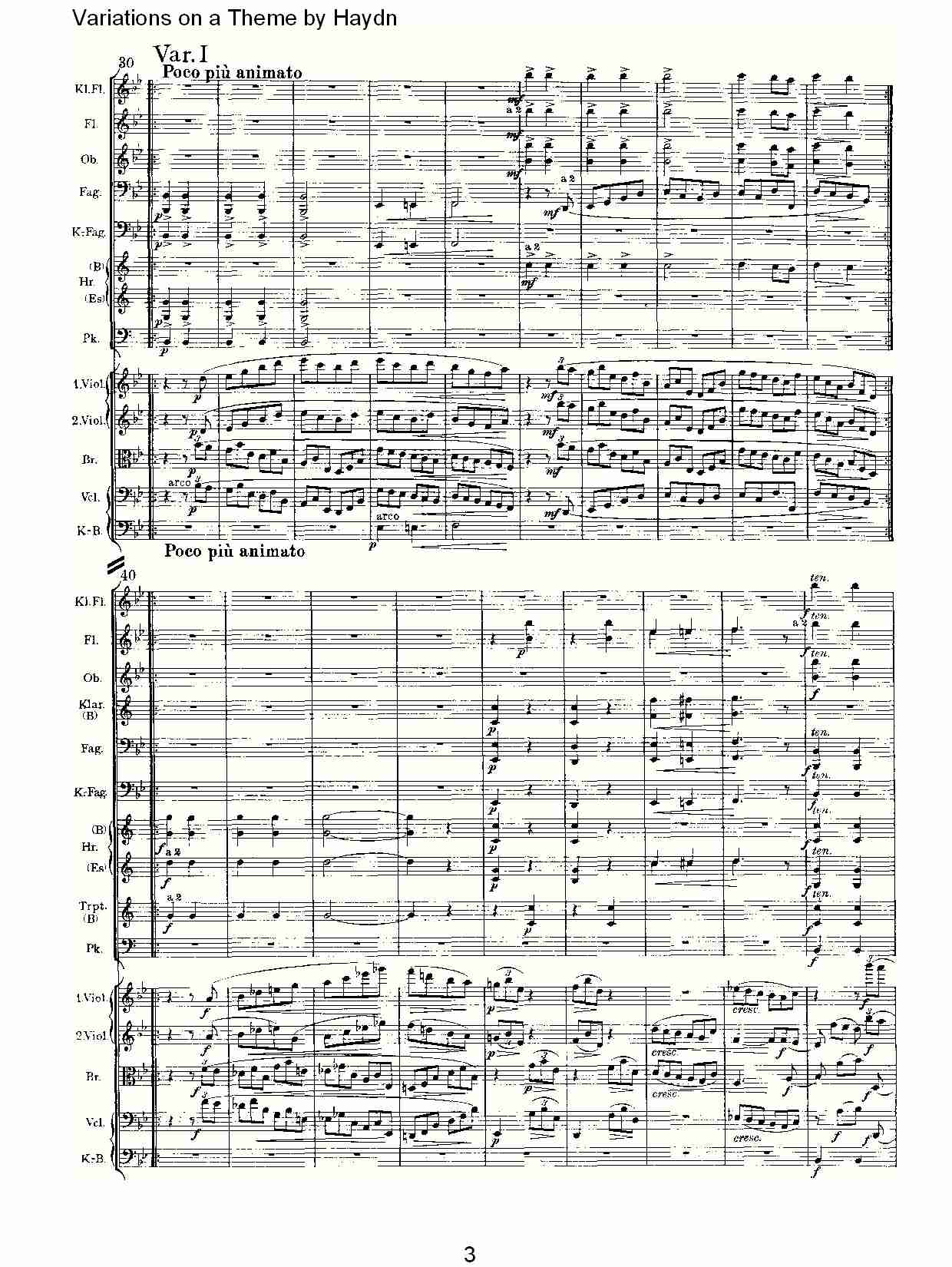 Variations on a Theme by Haydn   海顿主旋律变奏曲（一）总谱（图3）