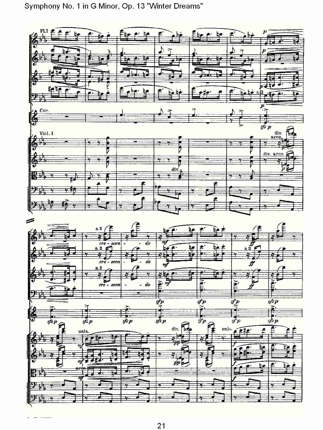 G小调第一交响曲,Op.13冬天的梦幻第三乐章（五）总谱（图1）