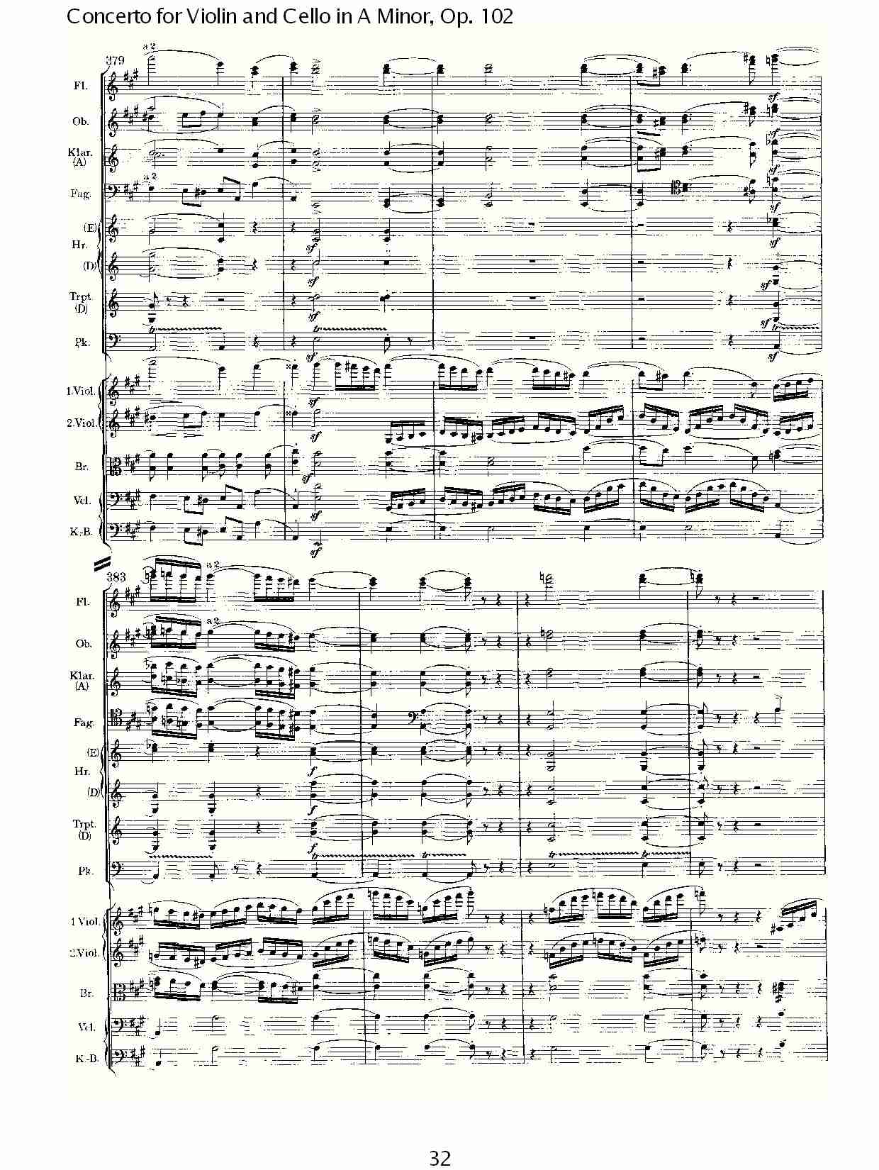 A小调小提琴与大提琴协奏曲, Op.102第一乐章（七）总谱（图2）