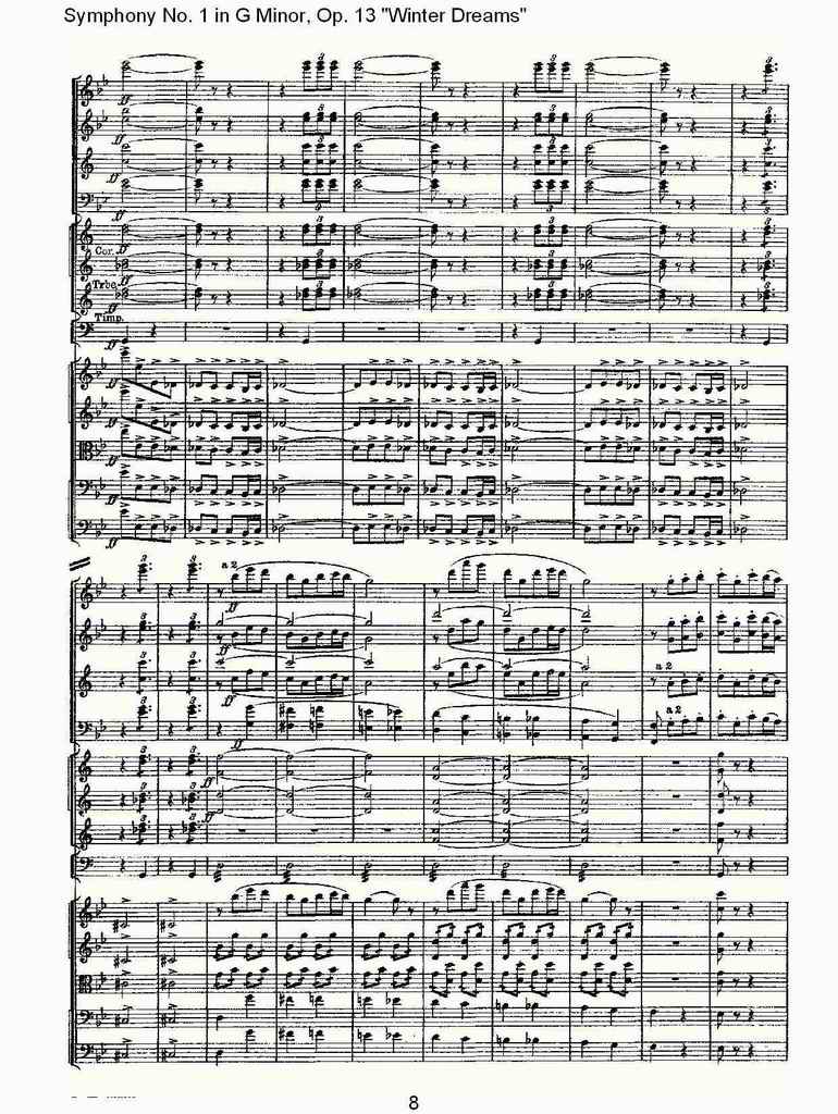 G小调第一交响曲,Op.13冬天的梦幻第一乐章（二）总谱（图3）