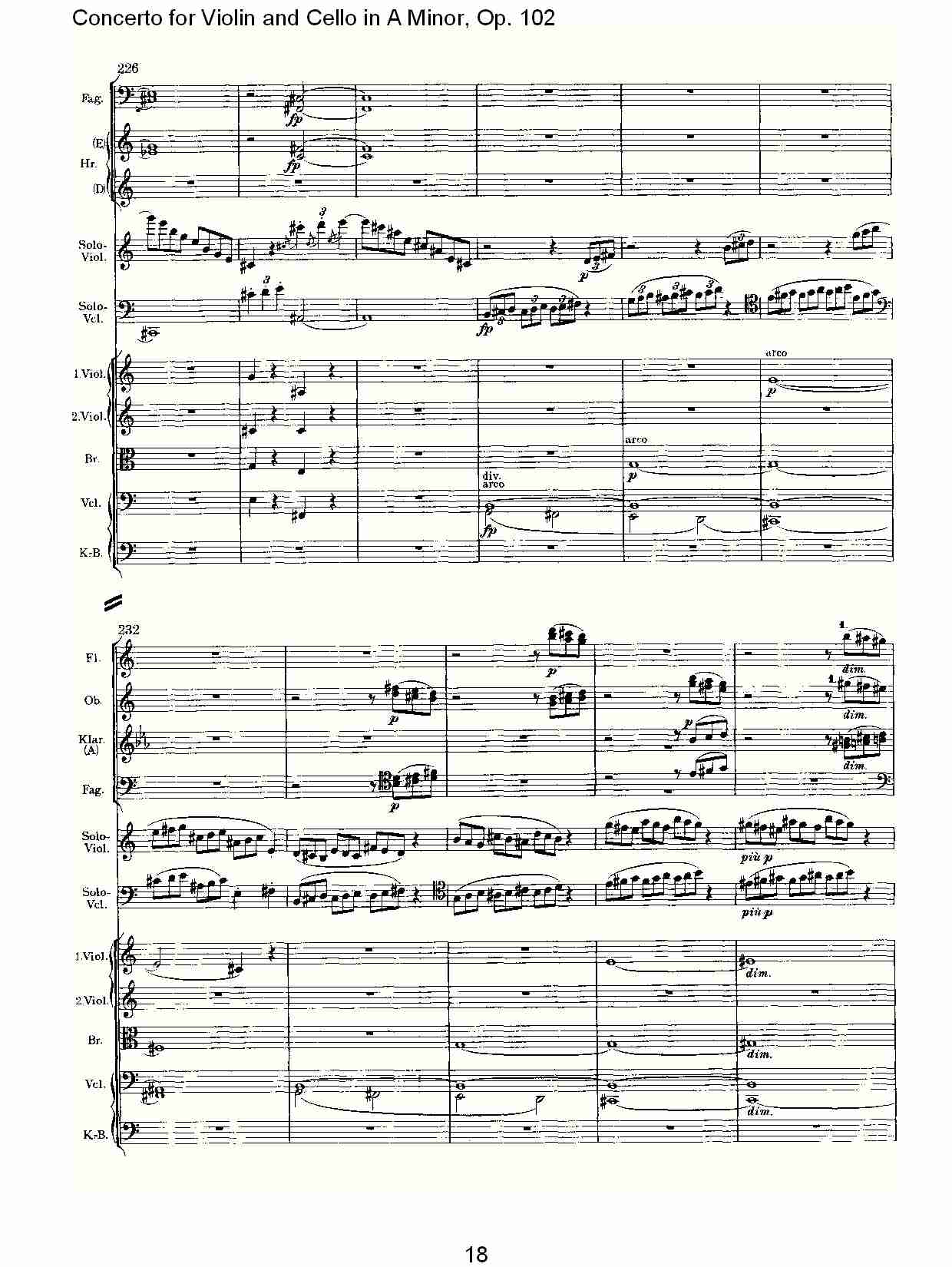 A小调小提琴与大提琴协奏曲, Op.102第一乐章（四）总谱（图3）
