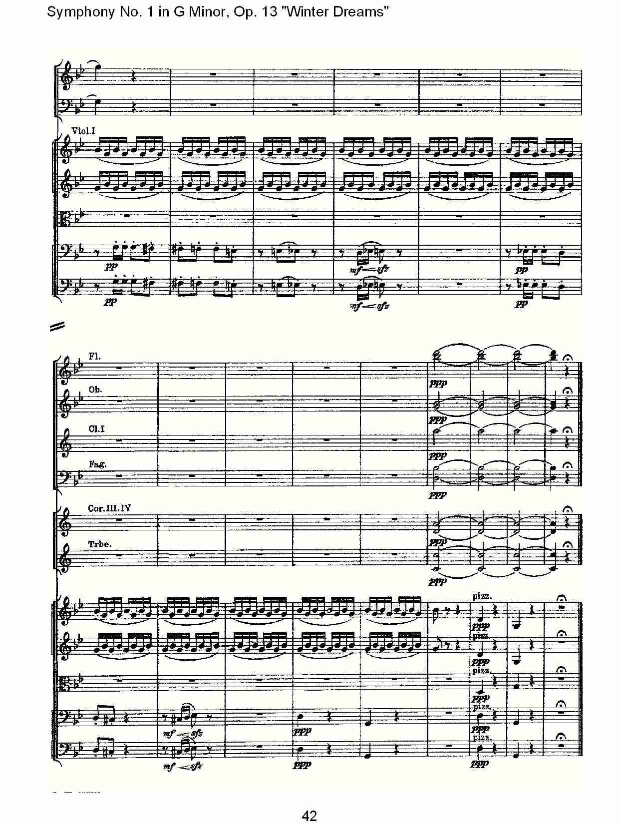 G小调第一交响曲,Op.13冬天的梦幻第一乐章（九）总谱（图2）