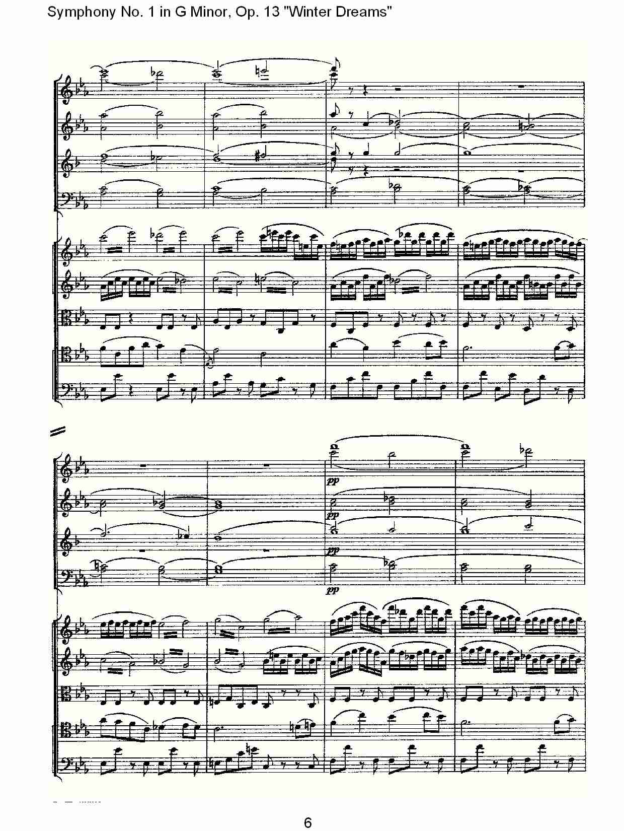 G小调第一交响曲,Op.13冬天的梦幻第二乐章（二）总谱（图1）