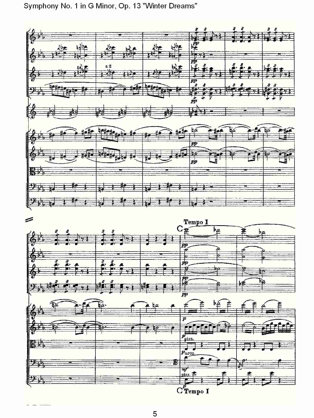 G小调第一交响曲,Op.13冬天的梦幻第二乐章（一）总谱（图6）