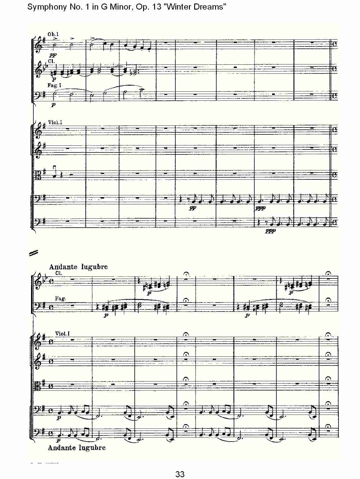 G小调第一交响曲,Op.13冬天的梦幻第四乐章（七）总谱（图3）
