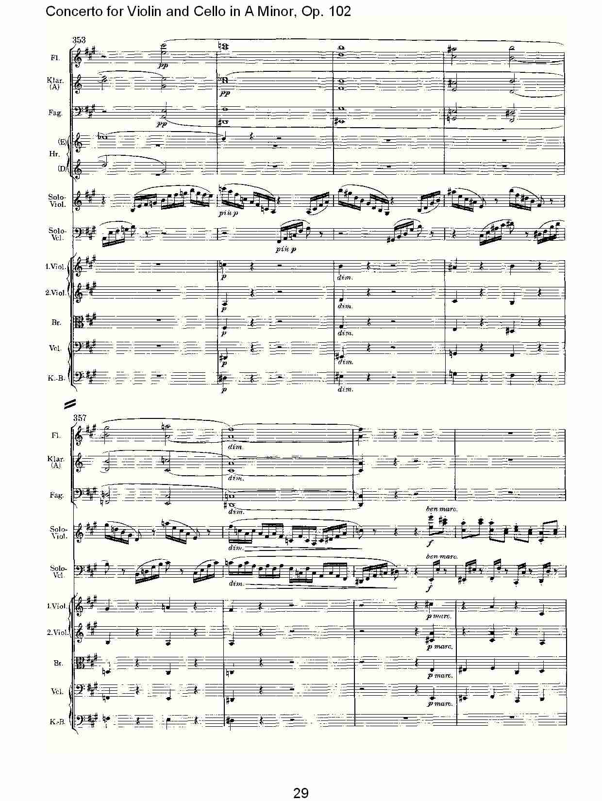 A小调小提琴与大提琴协奏曲, Op.102第一乐章（六）总谱（图4）