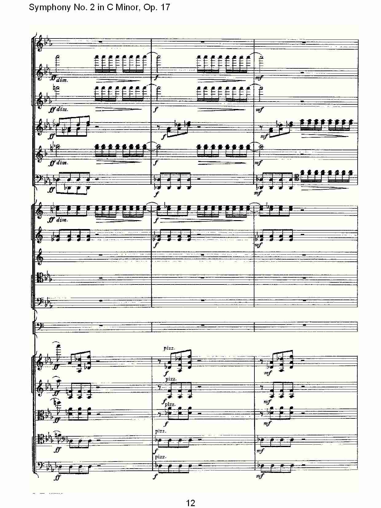 C小调第二交响曲, Op.17第一乐章（三）总谱（图2）