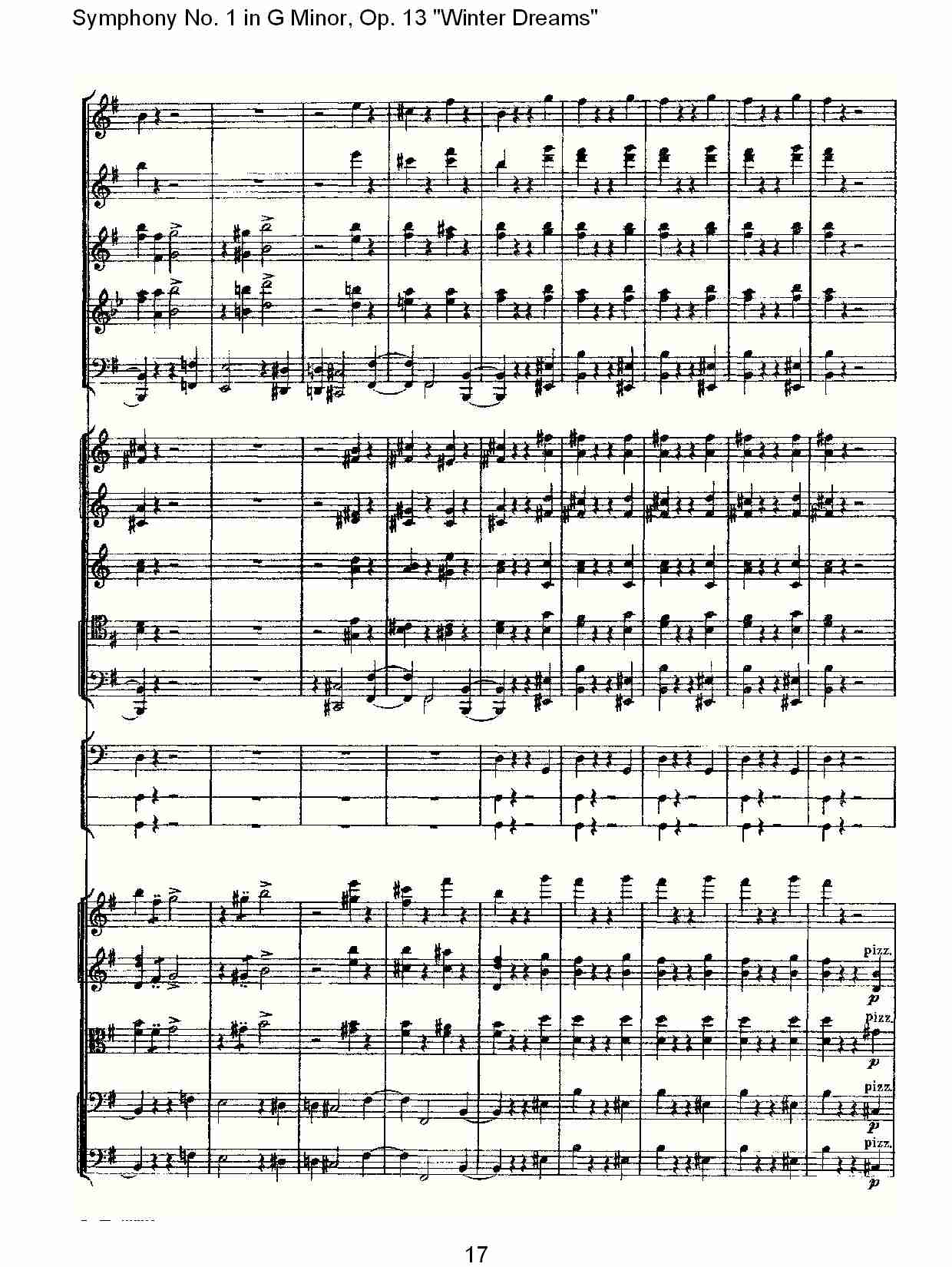 G小调第一交响曲,Op.13冬天的梦幻第四乐章（四）总谱（图2）
