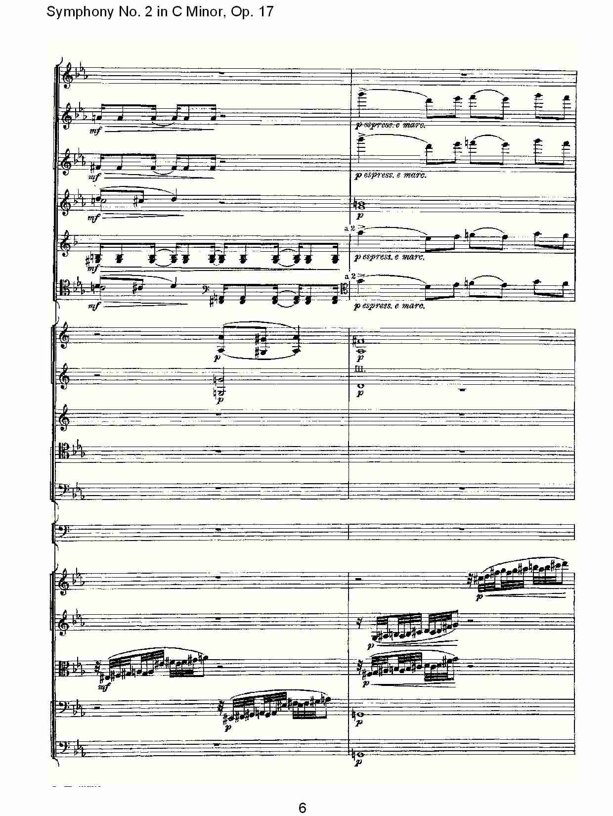 C小调第二交响曲, Op.17第一乐章（二）总谱（图1）