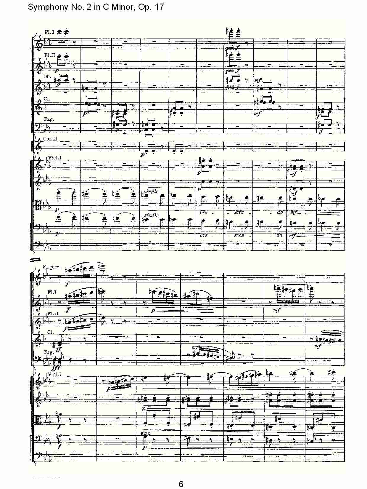 C小调第二交响曲, Op.17第三乐章（二）总谱（图1）