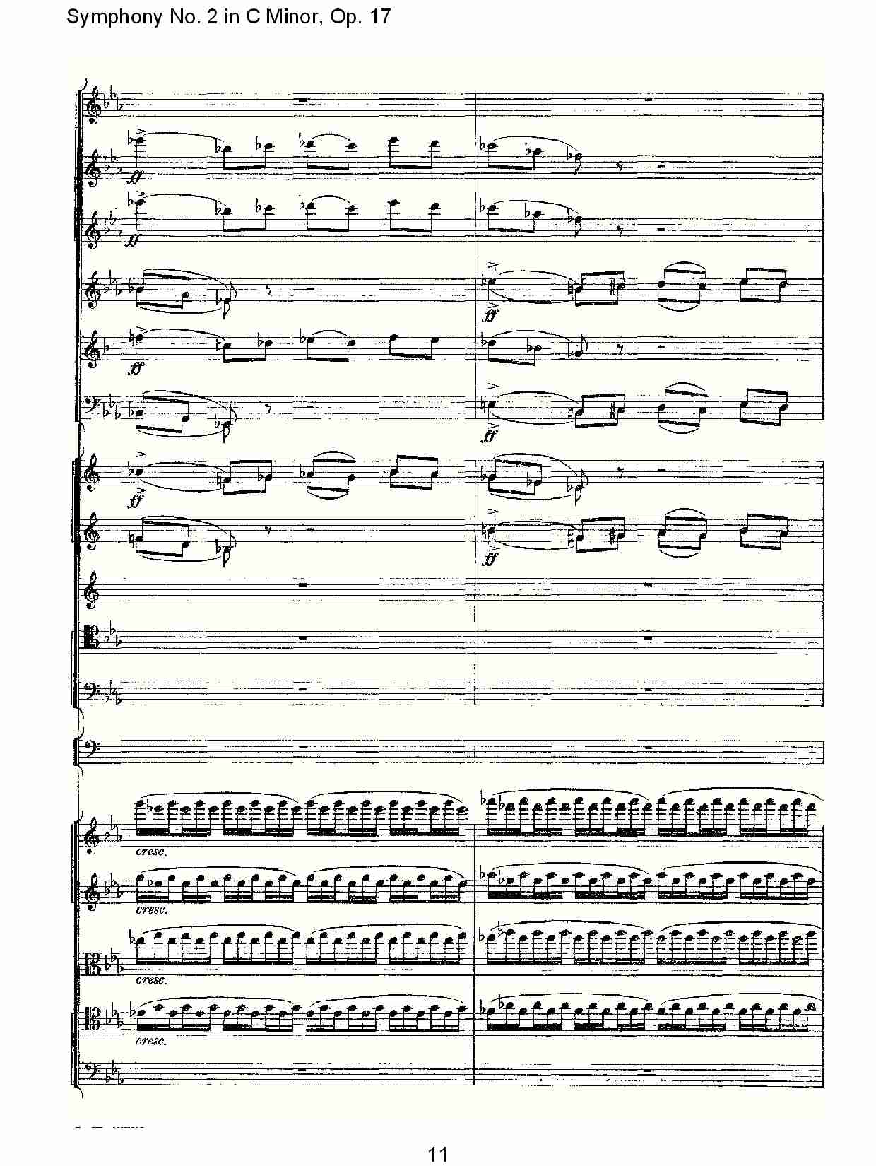 C小调第二交响曲, Op.17第一乐章（三）总谱（图1）