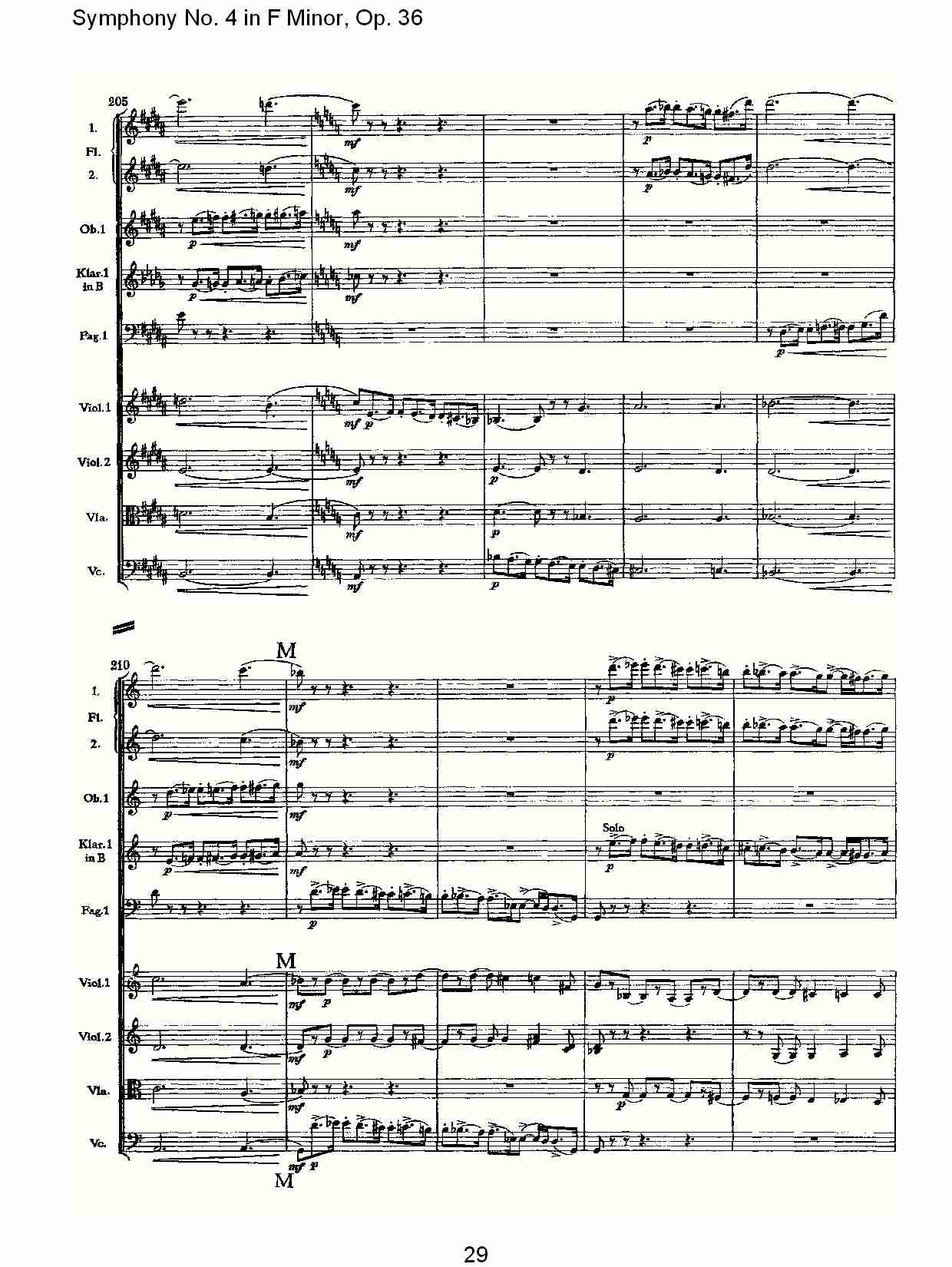 F小调第四交响曲,  Op. 36 第一乐章（六）总谱（图4）