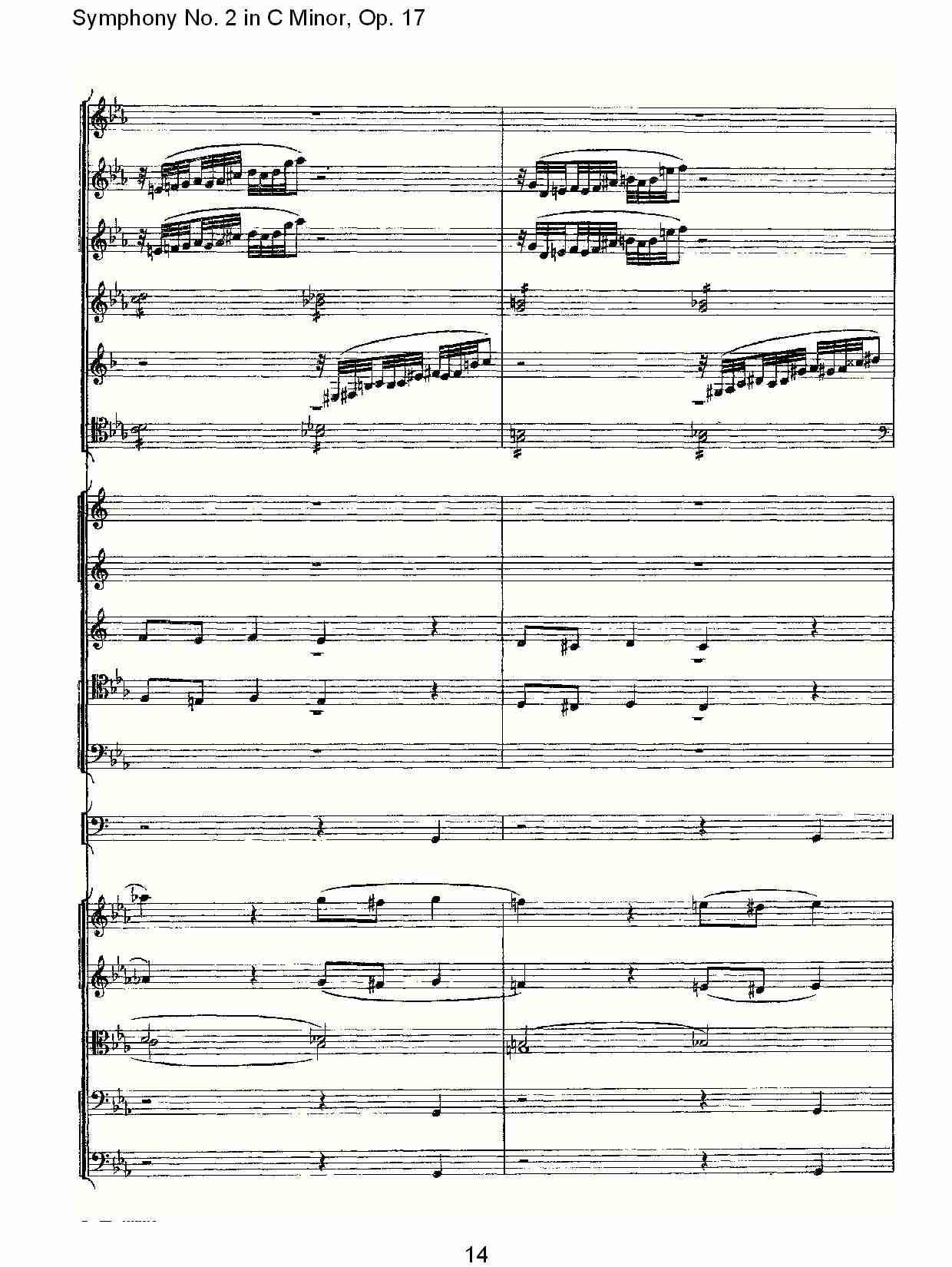 C小调第二交响曲, Op.17第一乐章（三）总谱（图4）