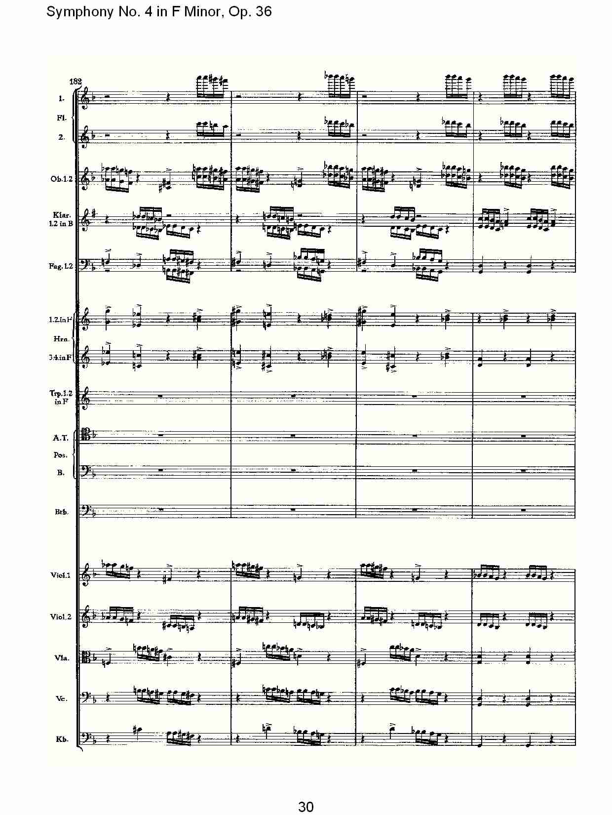F小调第四交响曲,  Op. 36 第四乐章（六）总谱（图5）