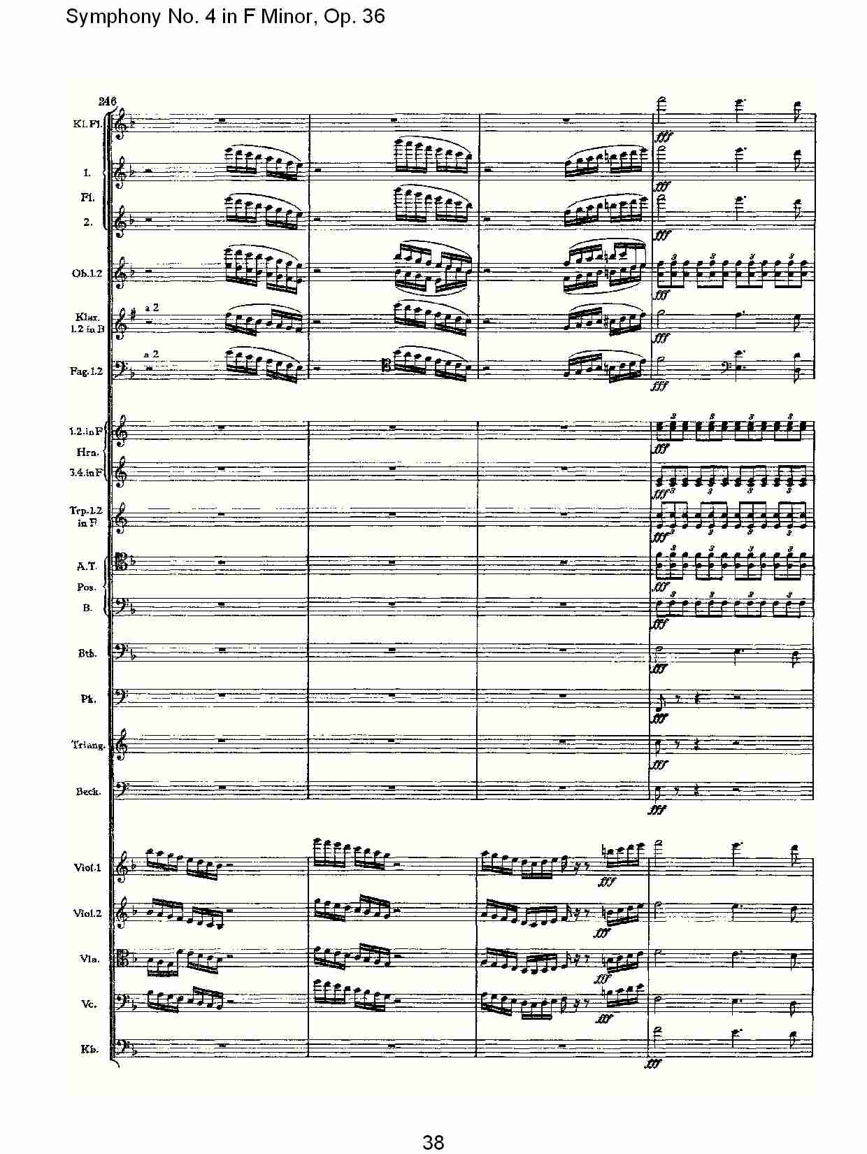 F小调第四交响曲,  Op. 36 第四乐章（八）总谱（图3）