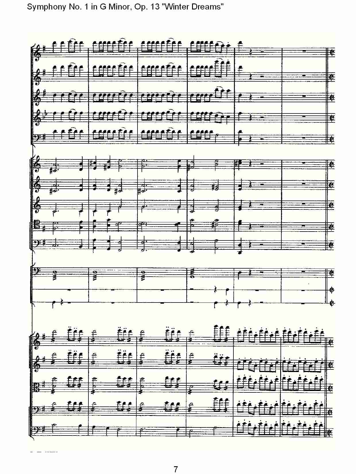 G小调第一交响曲,Op.13冬天的梦幻第四乐章（二）总谱（图2）