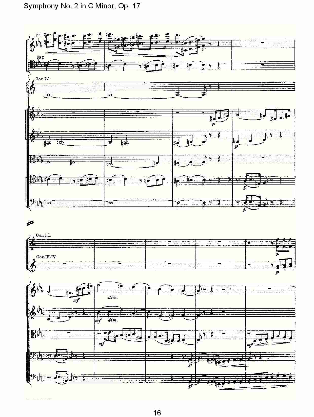 C小调第二交响曲, Op.17第二乐章（四）总谱（图1）