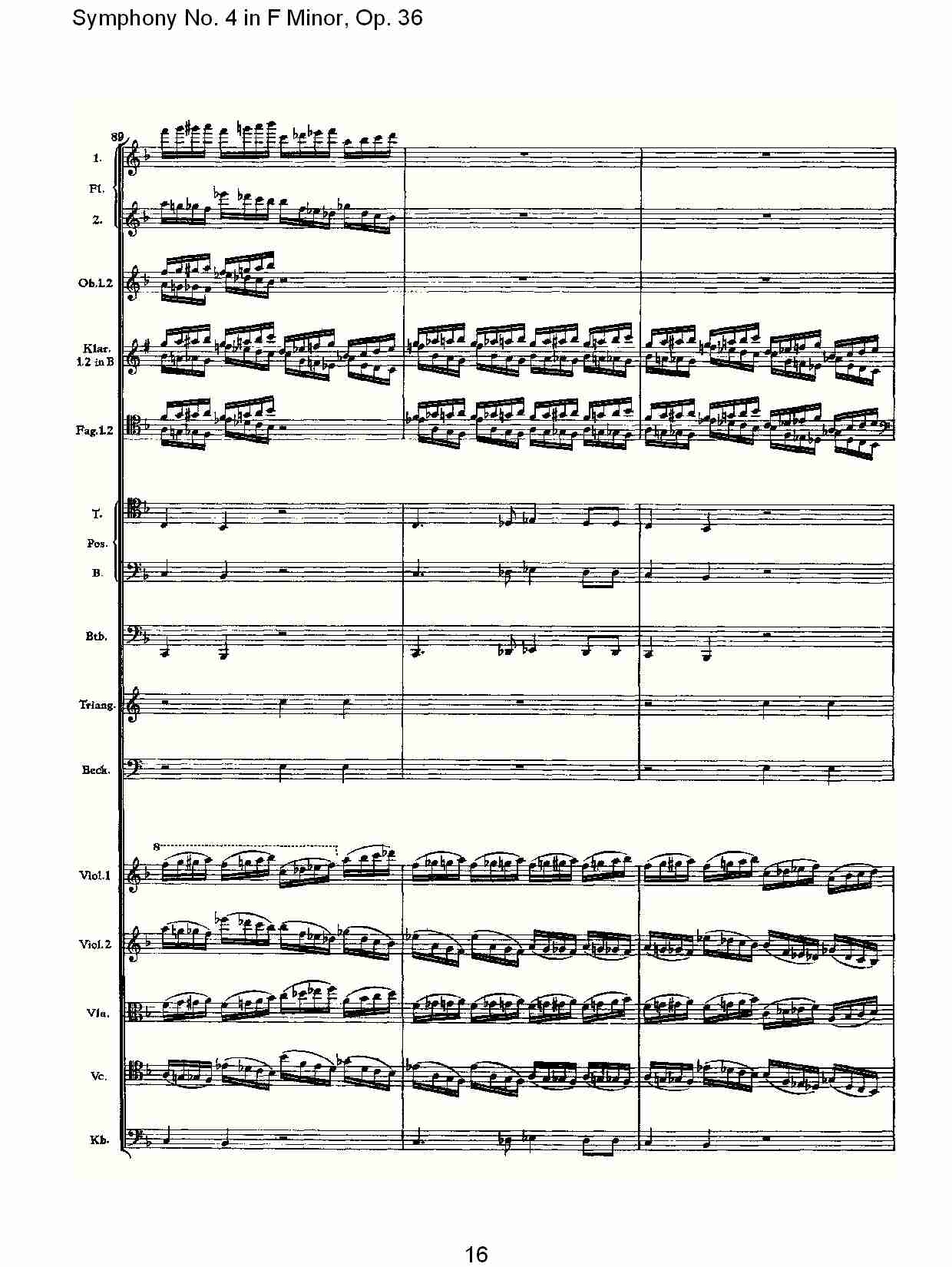 F小调第四交响曲,  Op. 36 第四乐章（四）总谱（图1）