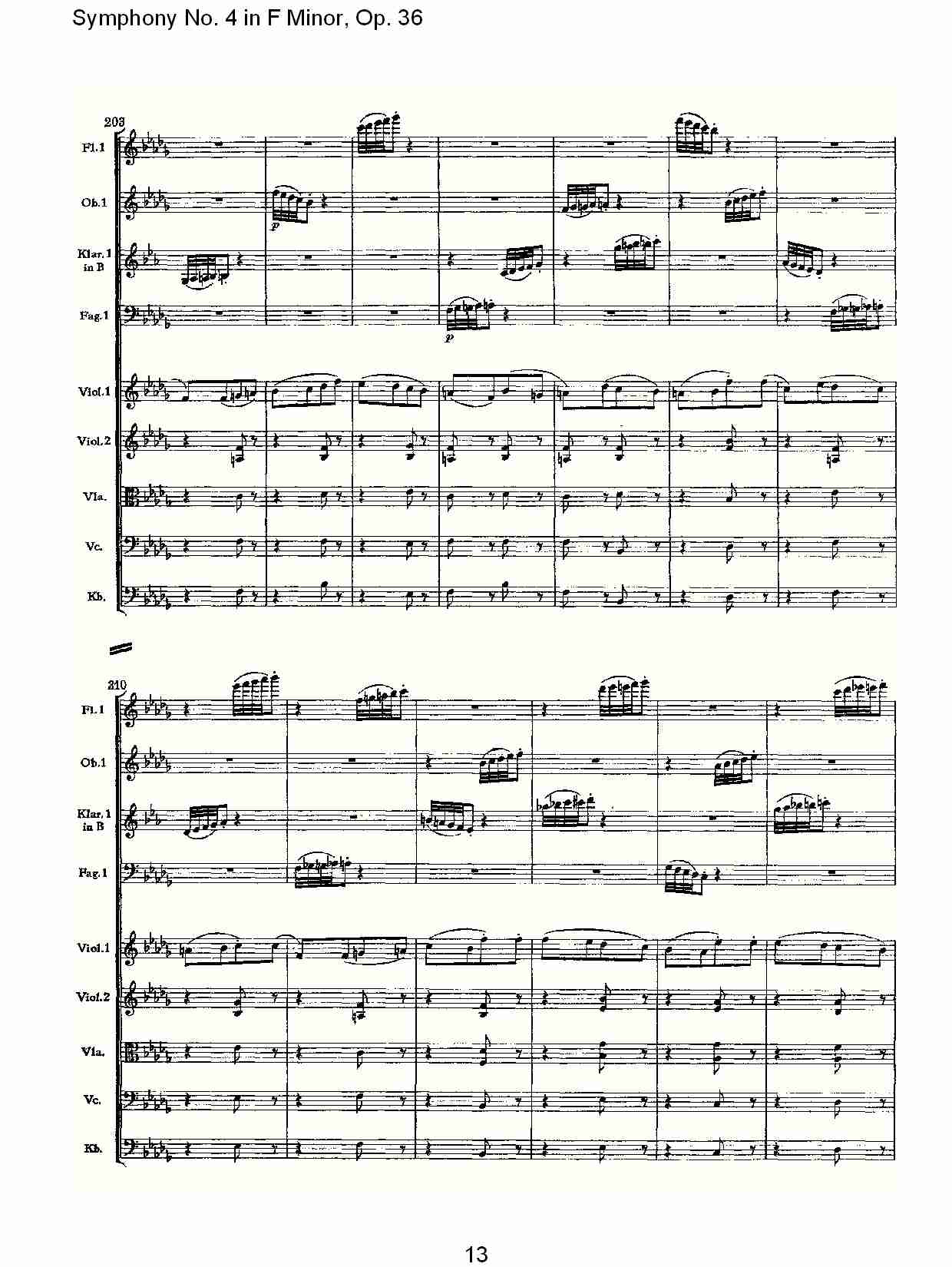 F小调第四交响曲,  Op. 36 第二乐章（三）总谱（图3）
