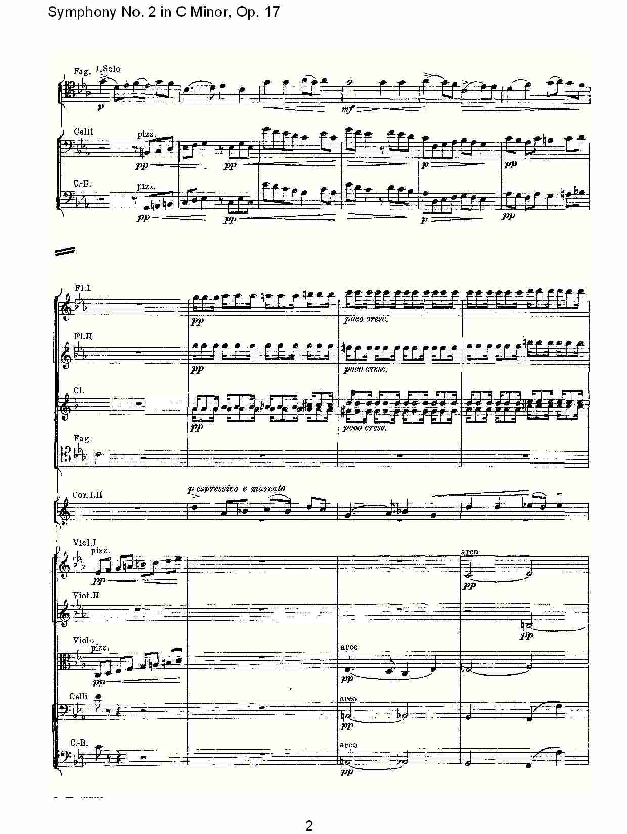 C小调第二交响曲, Op.17第一乐章（一）总谱（图2）