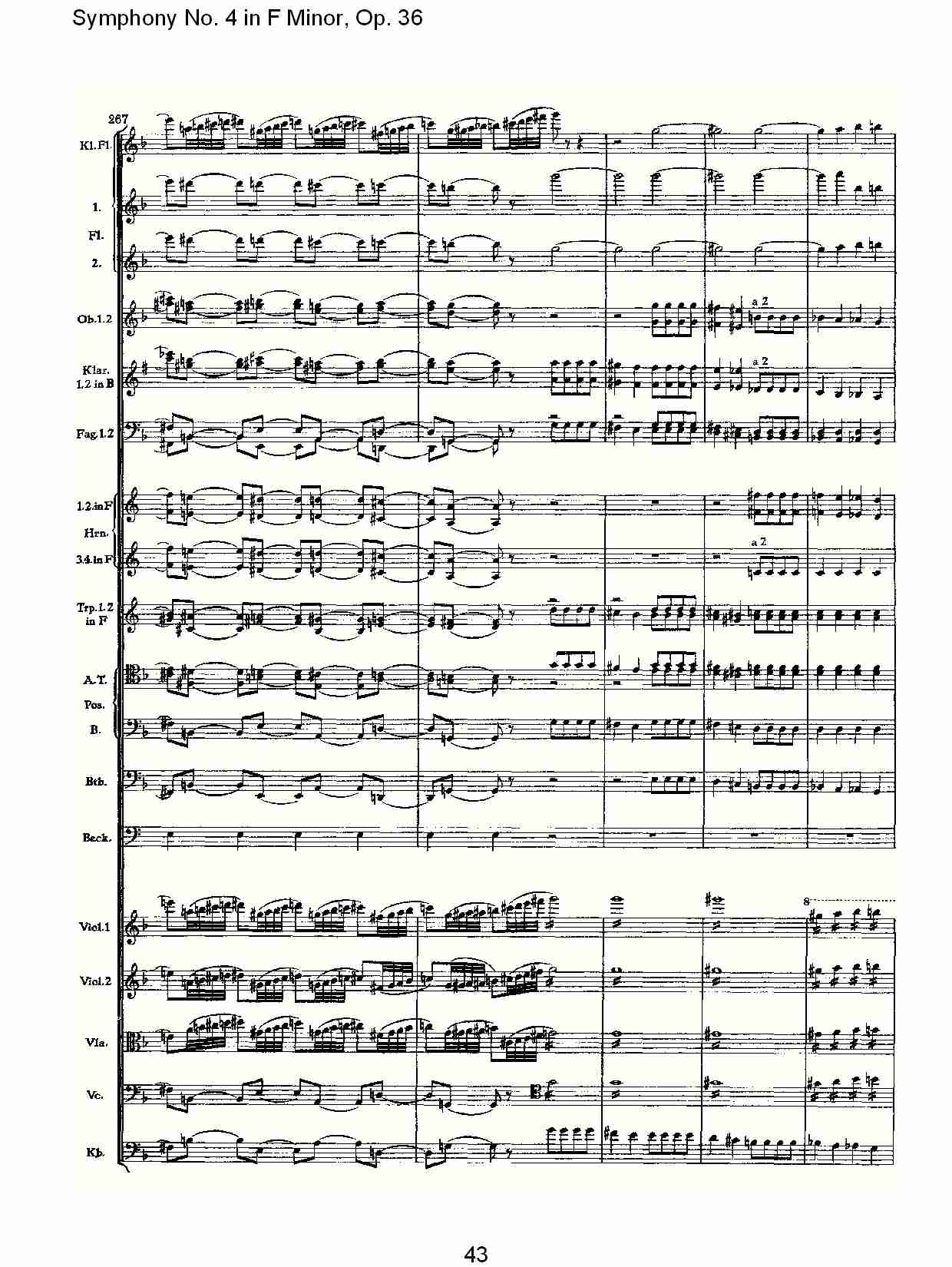 F小调第四交响曲,  Op. 36 第四乐章（九）总谱（图3）