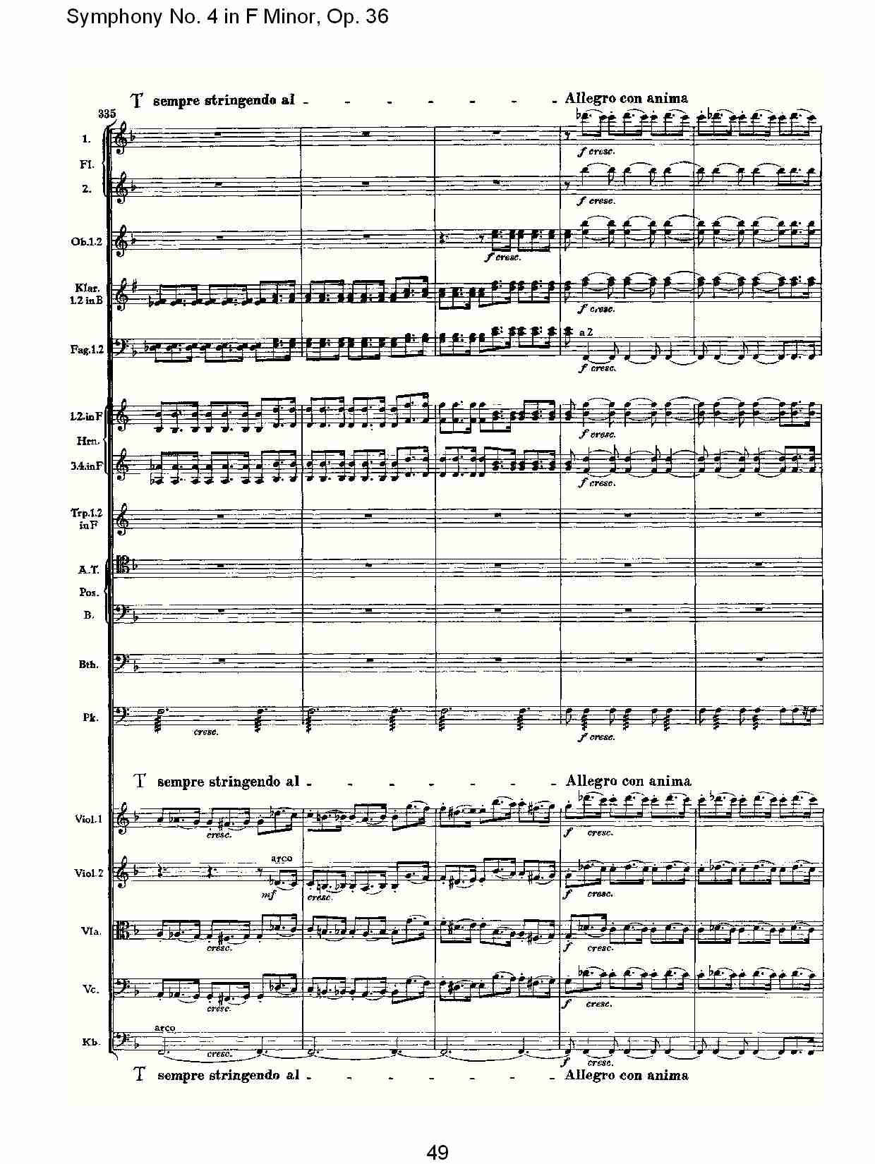 F小调第四交响曲,  Op. 36 第一乐章（十）总谱（图4）