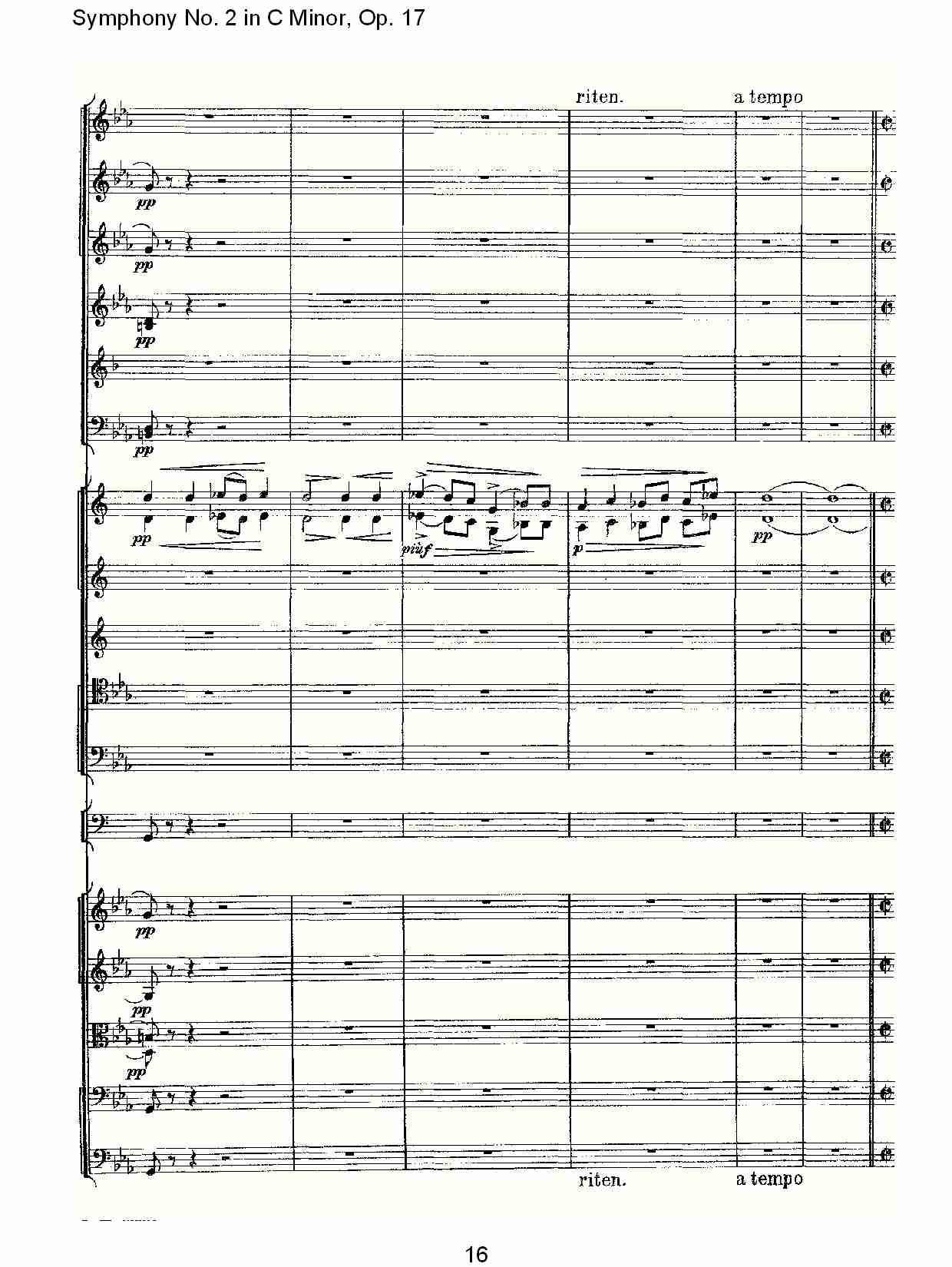 C小调第二交响曲, Op.17第一乐章（四）总谱（图1）