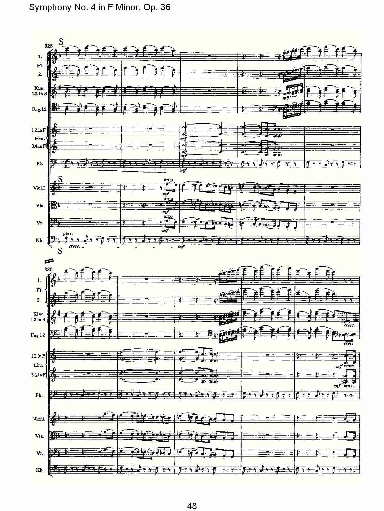 F小调第四交响曲,  Op. 36 第一乐章（十）总谱（图3）