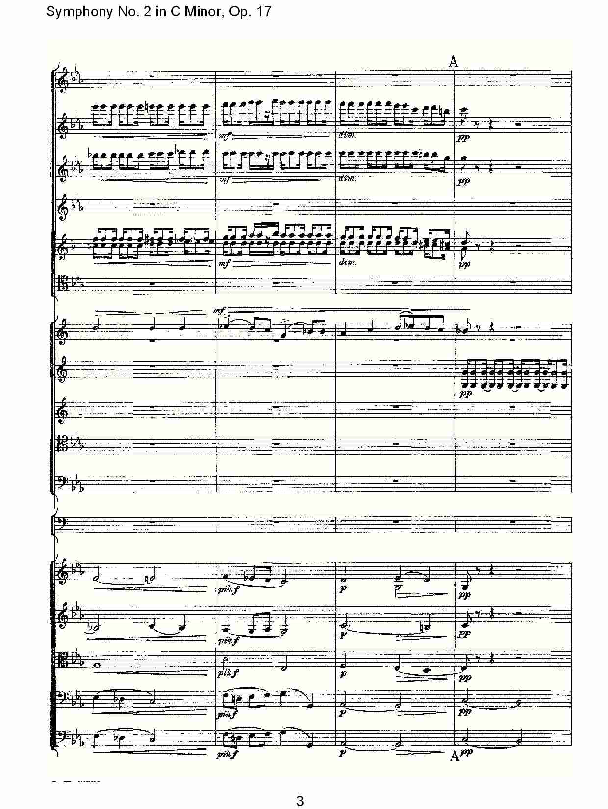 C小调第二交响曲, Op.17第一乐章（一）总谱（图3）