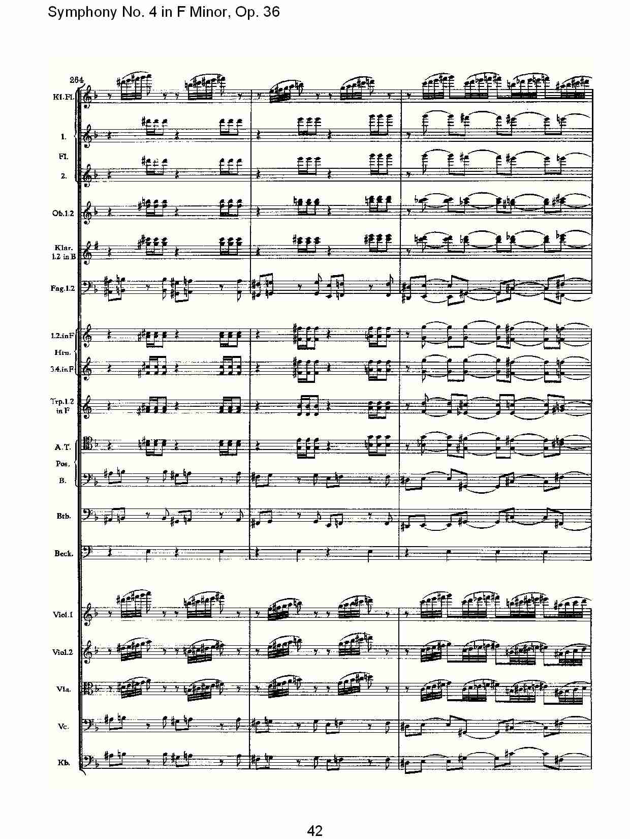 F小调第四交响曲,  Op. 36 第四乐章（九）总谱（图2）