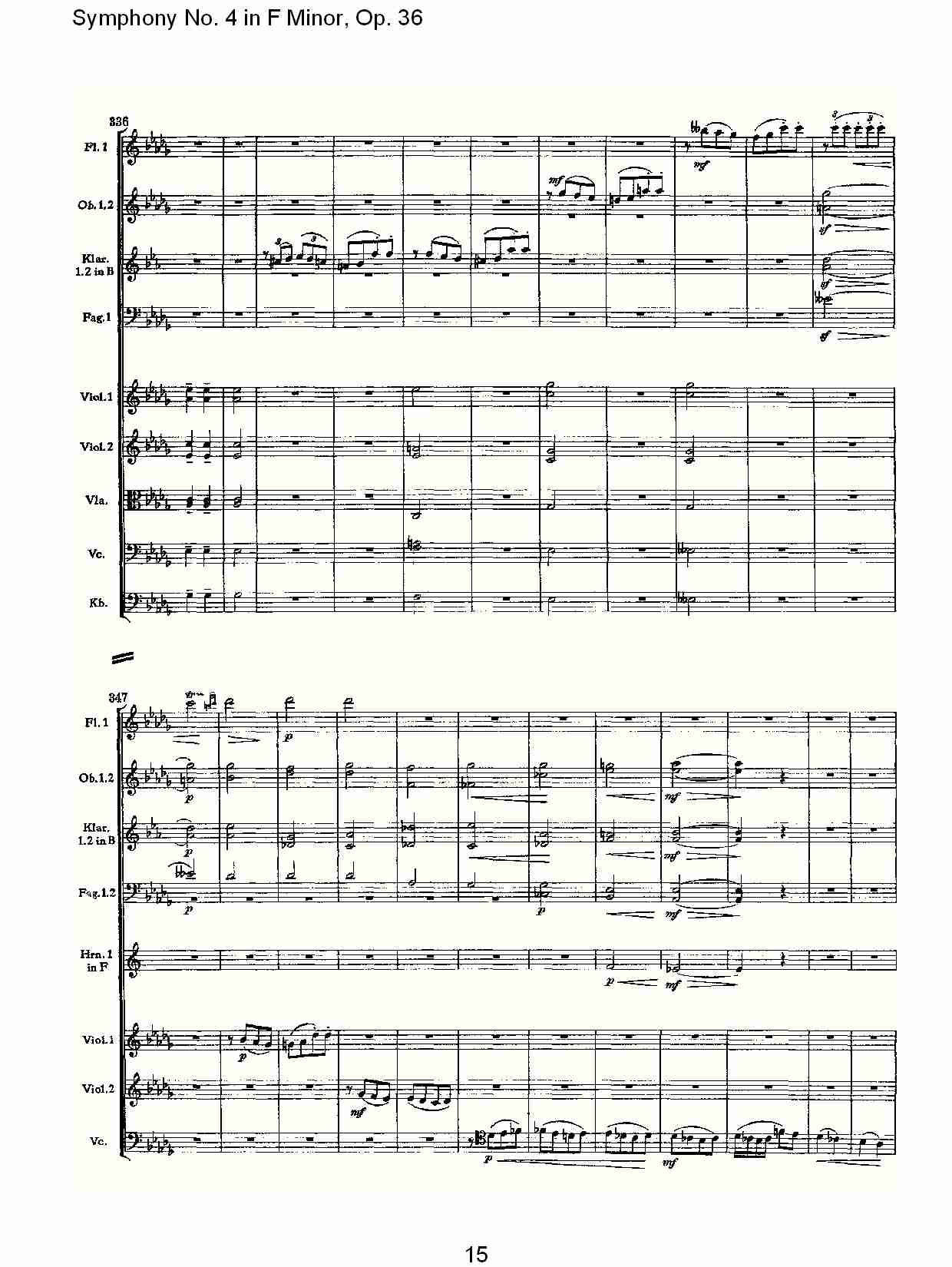 F小调第四交响曲,  Op. 36 第二乐章（三）总谱（图5）