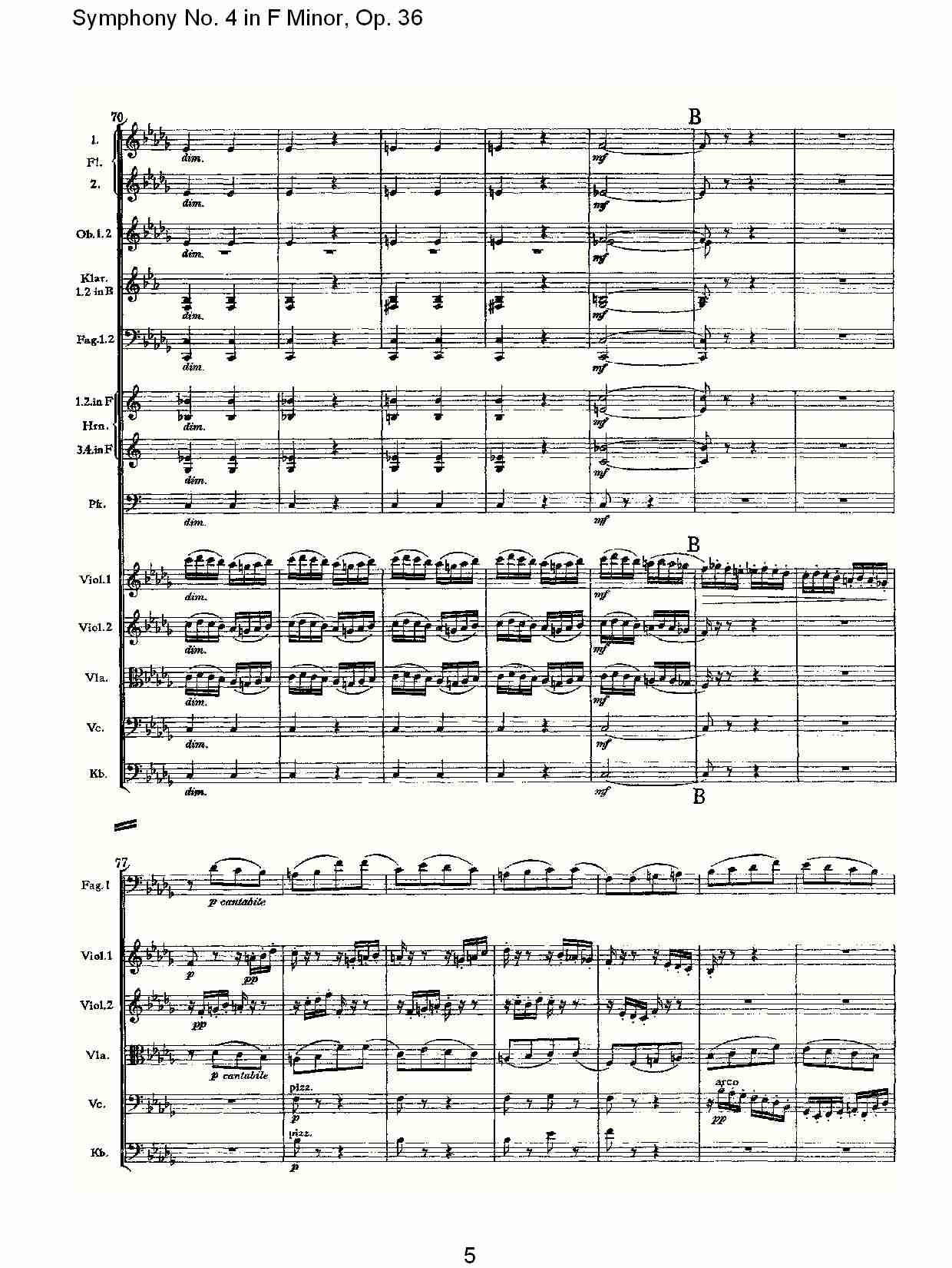 F小调第四交响曲,  Op. 36 第二乐章（一）总谱（图5）