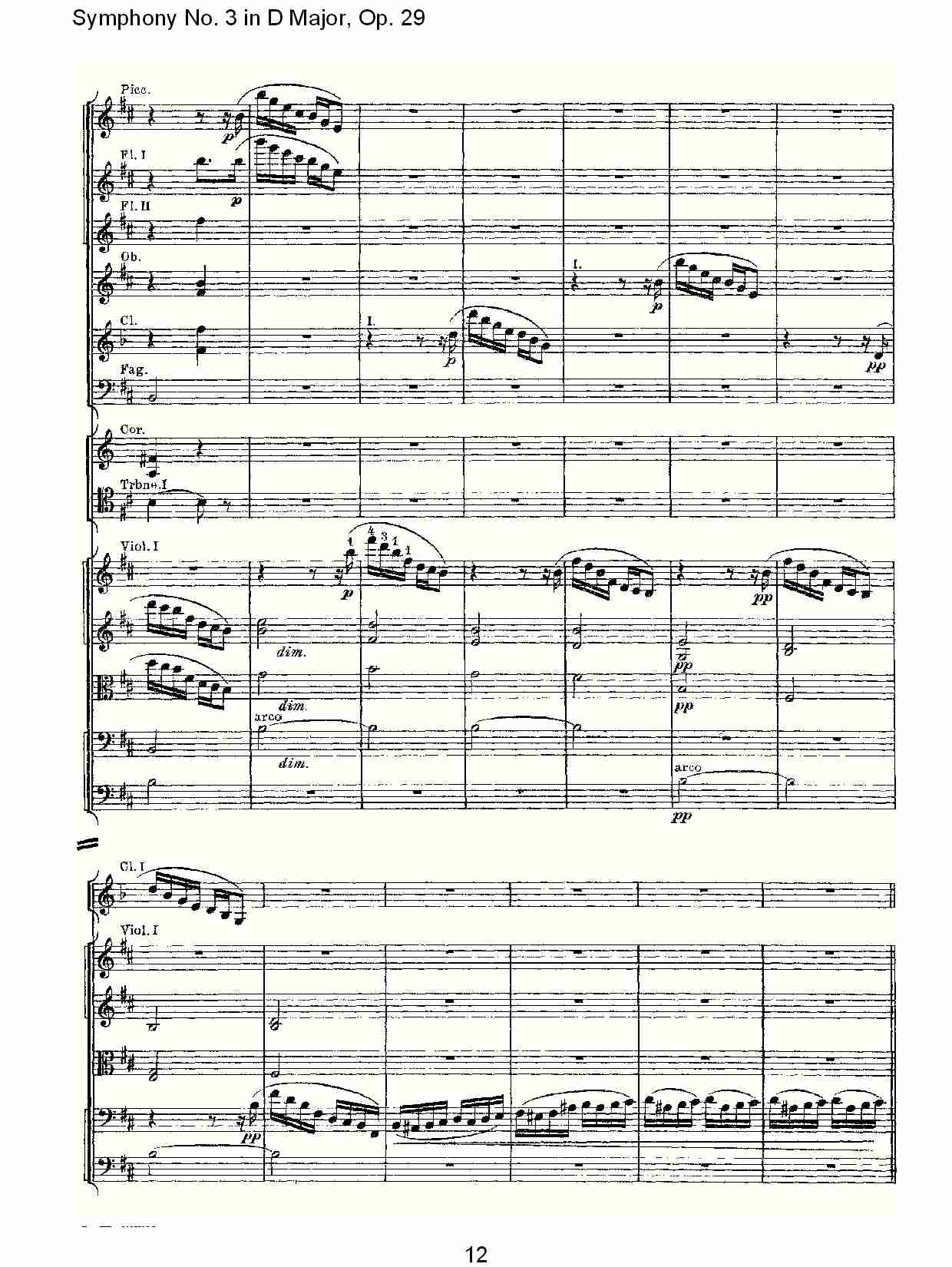 D大调第三交响曲,  Op.29 第四乐章（三）总谱（图2）