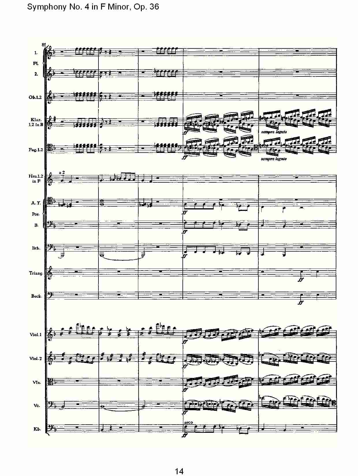 F小调第四交响曲,  Op. 36 第四乐章（三）总谱（图4）