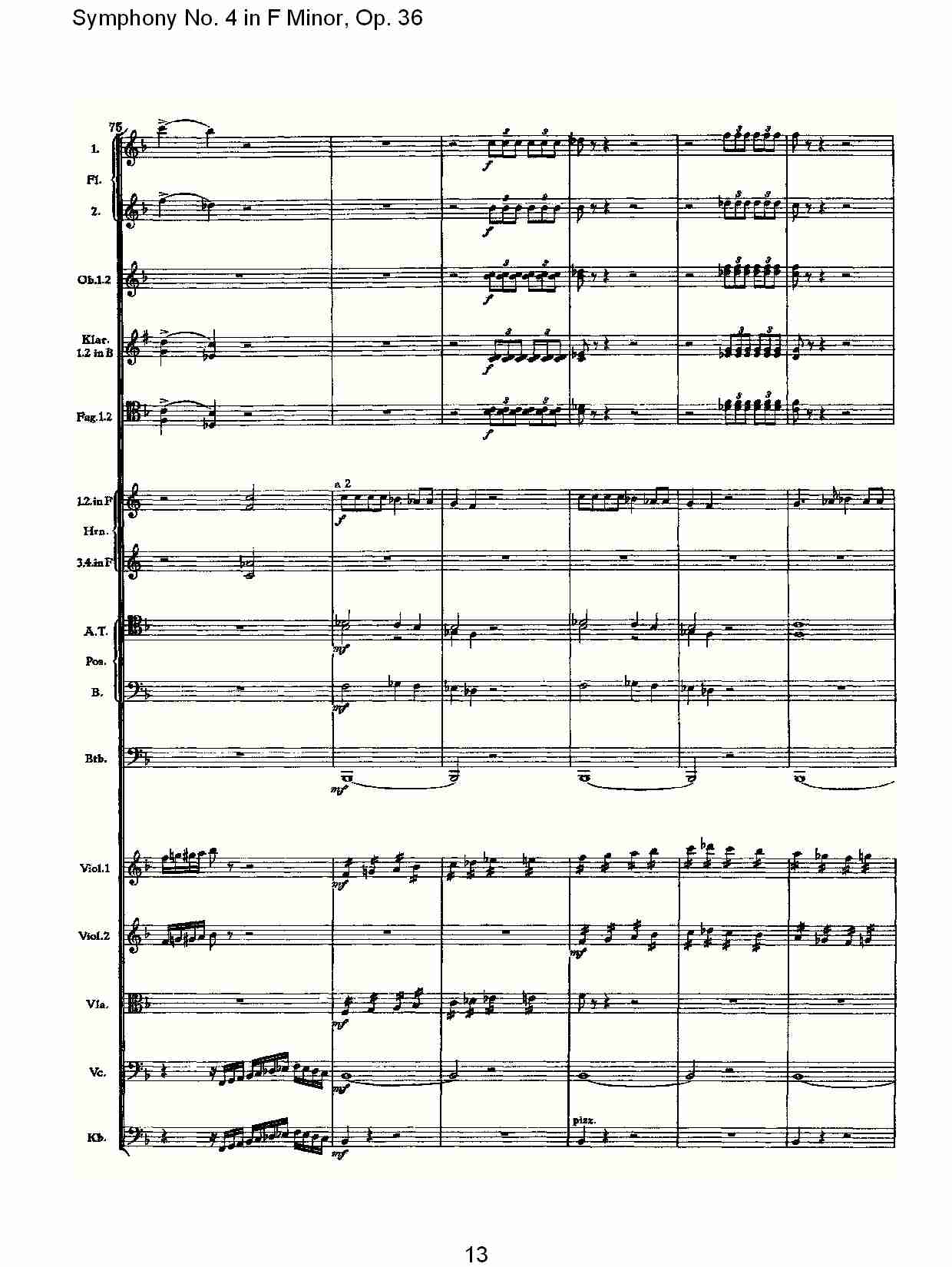 F小调第四交响曲,  Op. 36 第四乐章（三）总谱（图3）