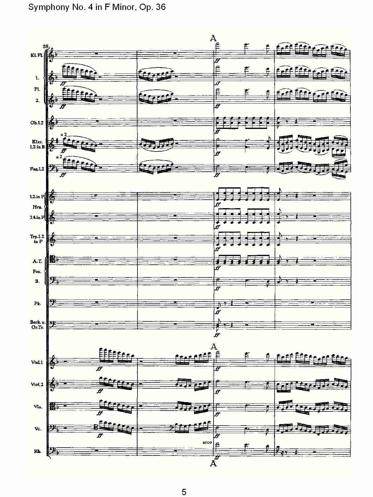 F小调第四交响曲,  Op. 36 第四乐章（一）总谱（图5）