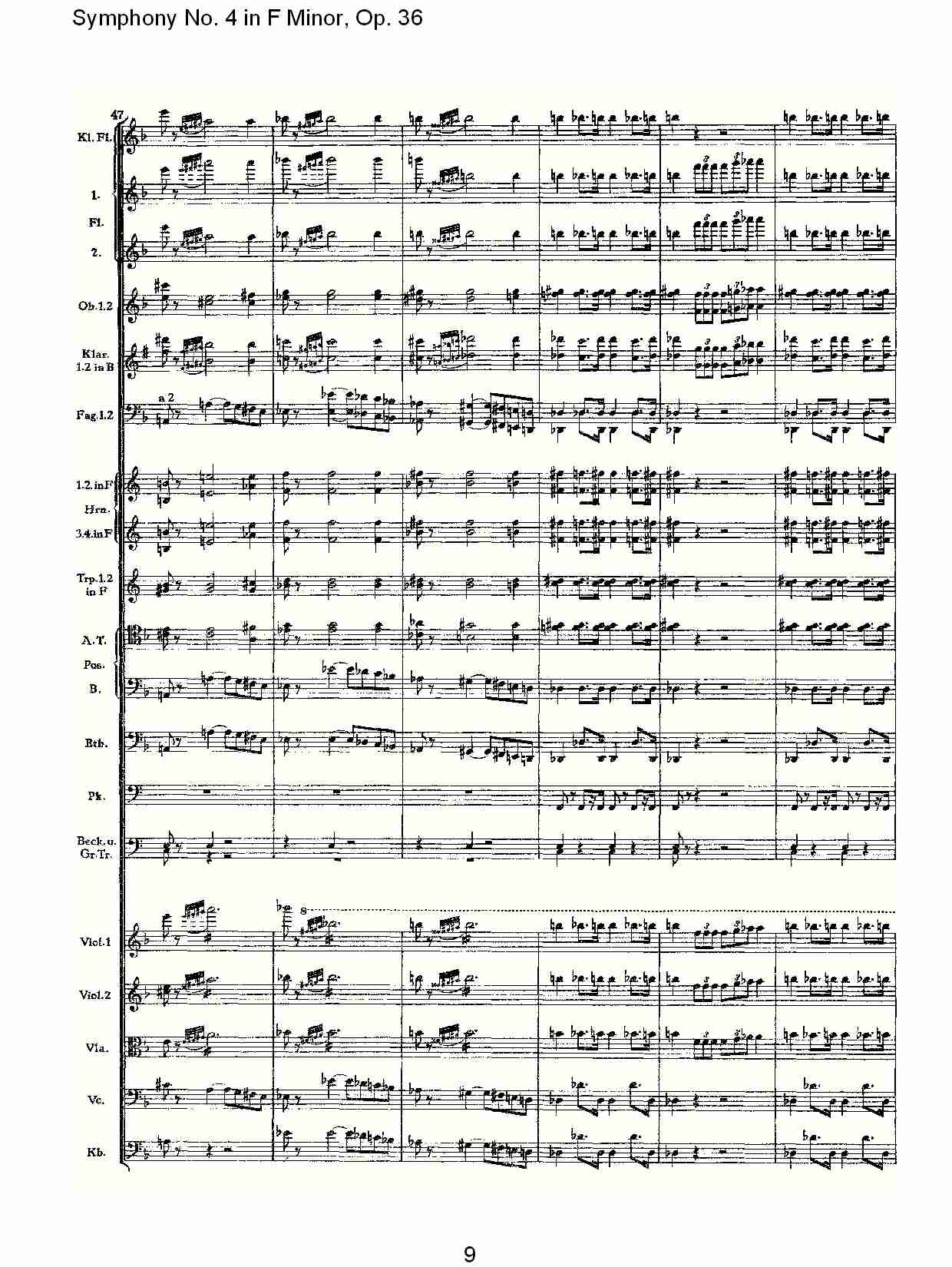 F小调第四交响曲,  Op. 36 第四乐章（二）总谱（图4）