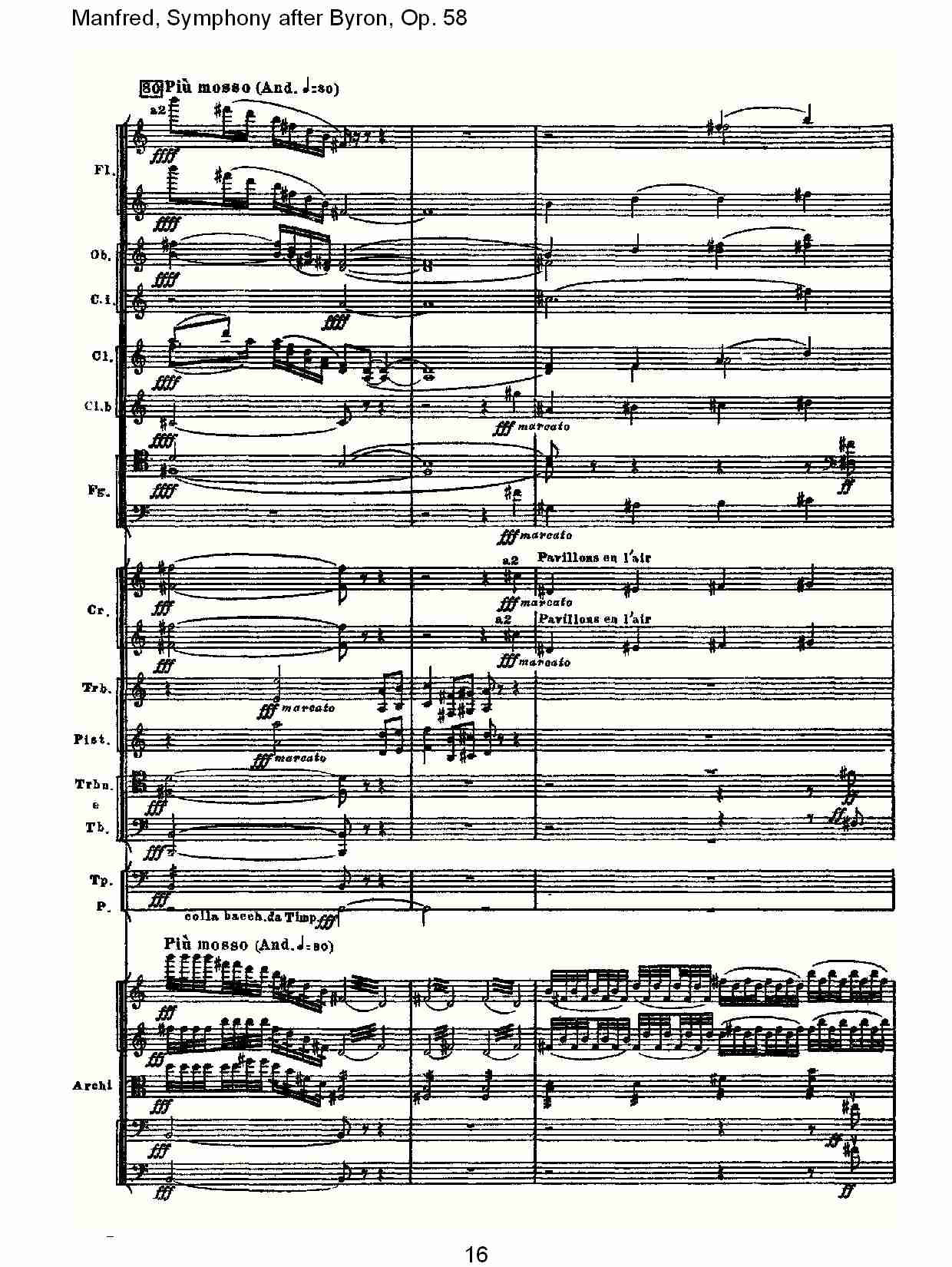 Manfred, Symphony after Byron, Op.58第一乐章（四）总谱（图1）