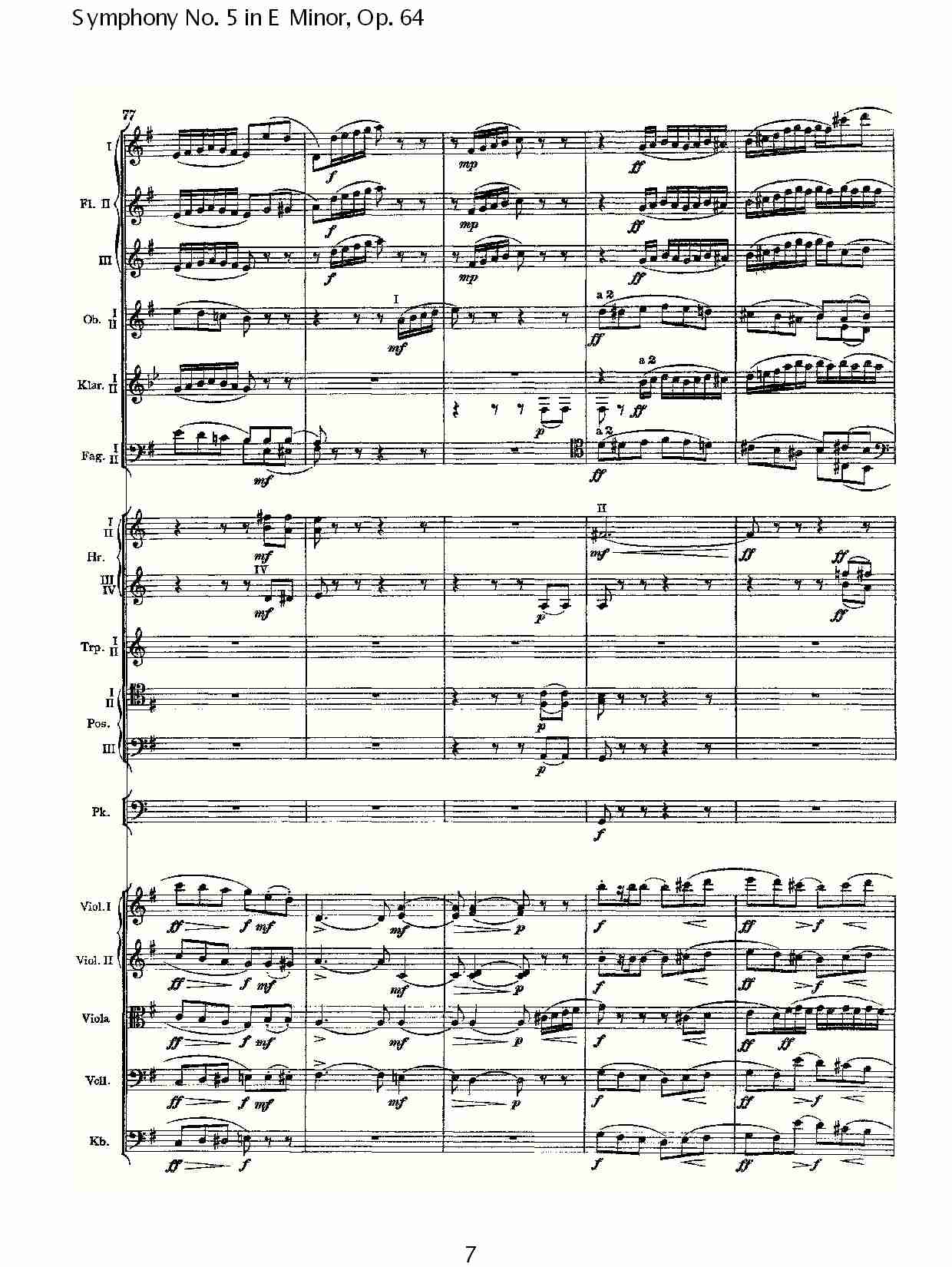 E小调第五交响曲,  Op.64第一乐章（二）总谱（图2）