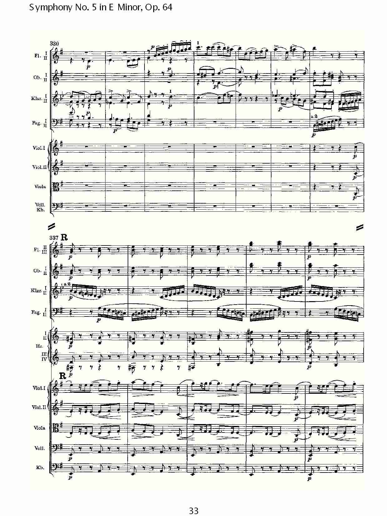 E小调第五交响曲,  Op.64第一乐章（七）总谱（图3）