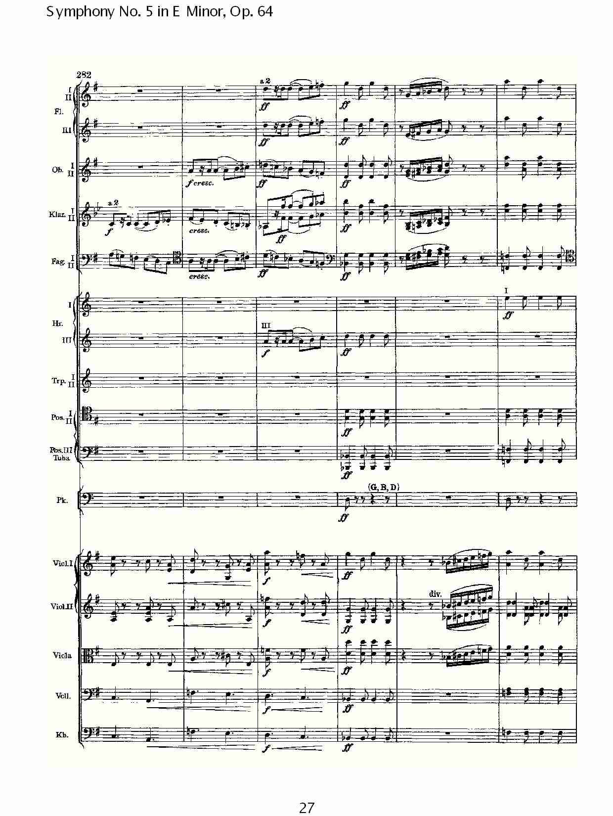 E小调第五交响曲,  Op.64第一乐章（六）总谱（图2）