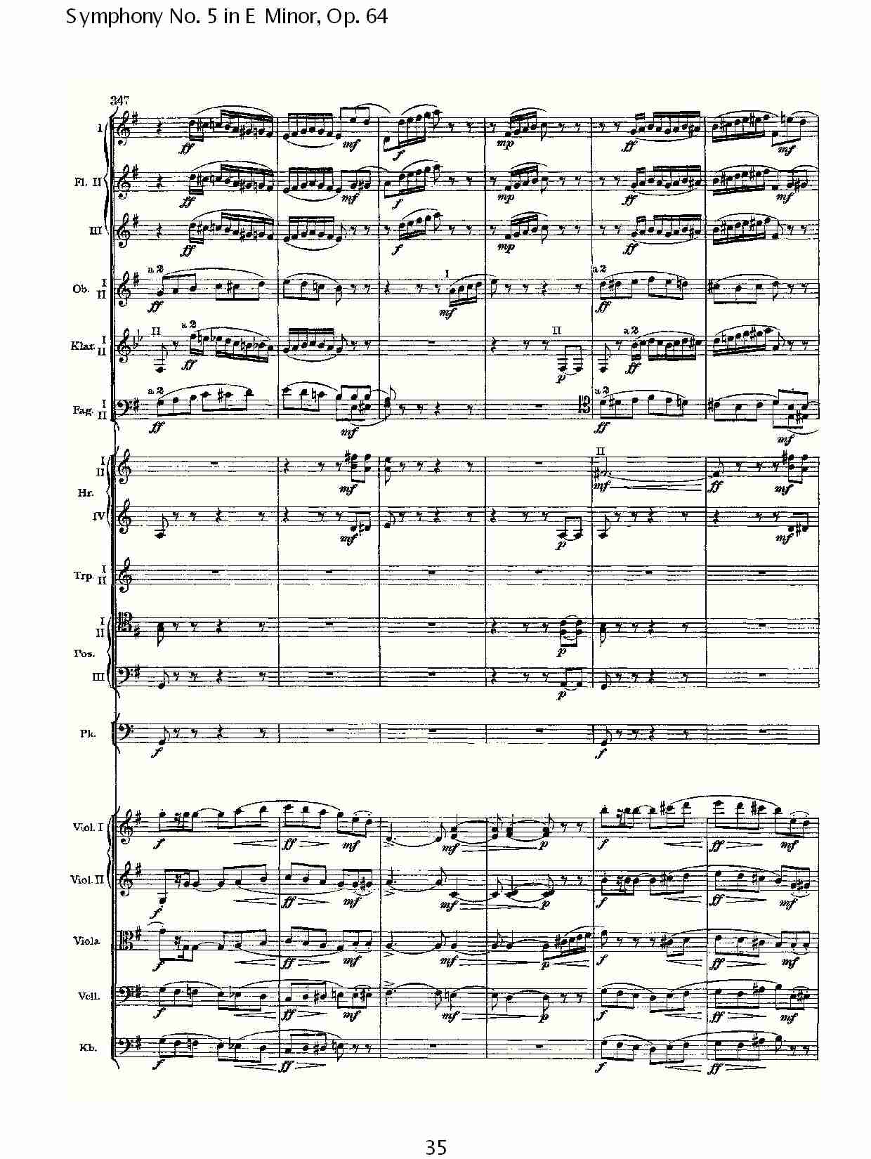 E小调第五交响曲,  Op.64第一乐章（七）总谱（图5）