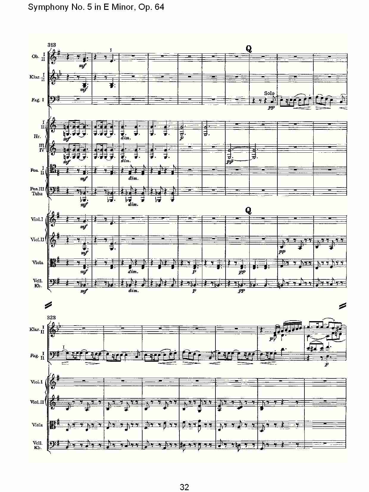 E小调第五交响曲,  Op.64第一乐章（七）总谱（图2）