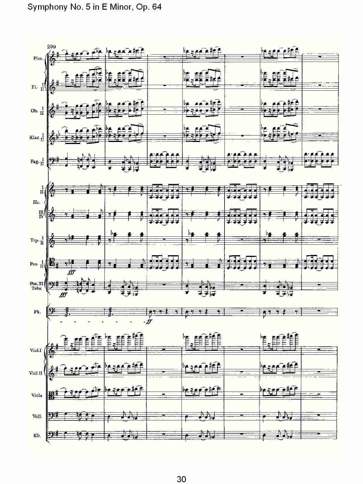 E小调第五交响曲,  Op.64第一乐章（六）总谱（图5）